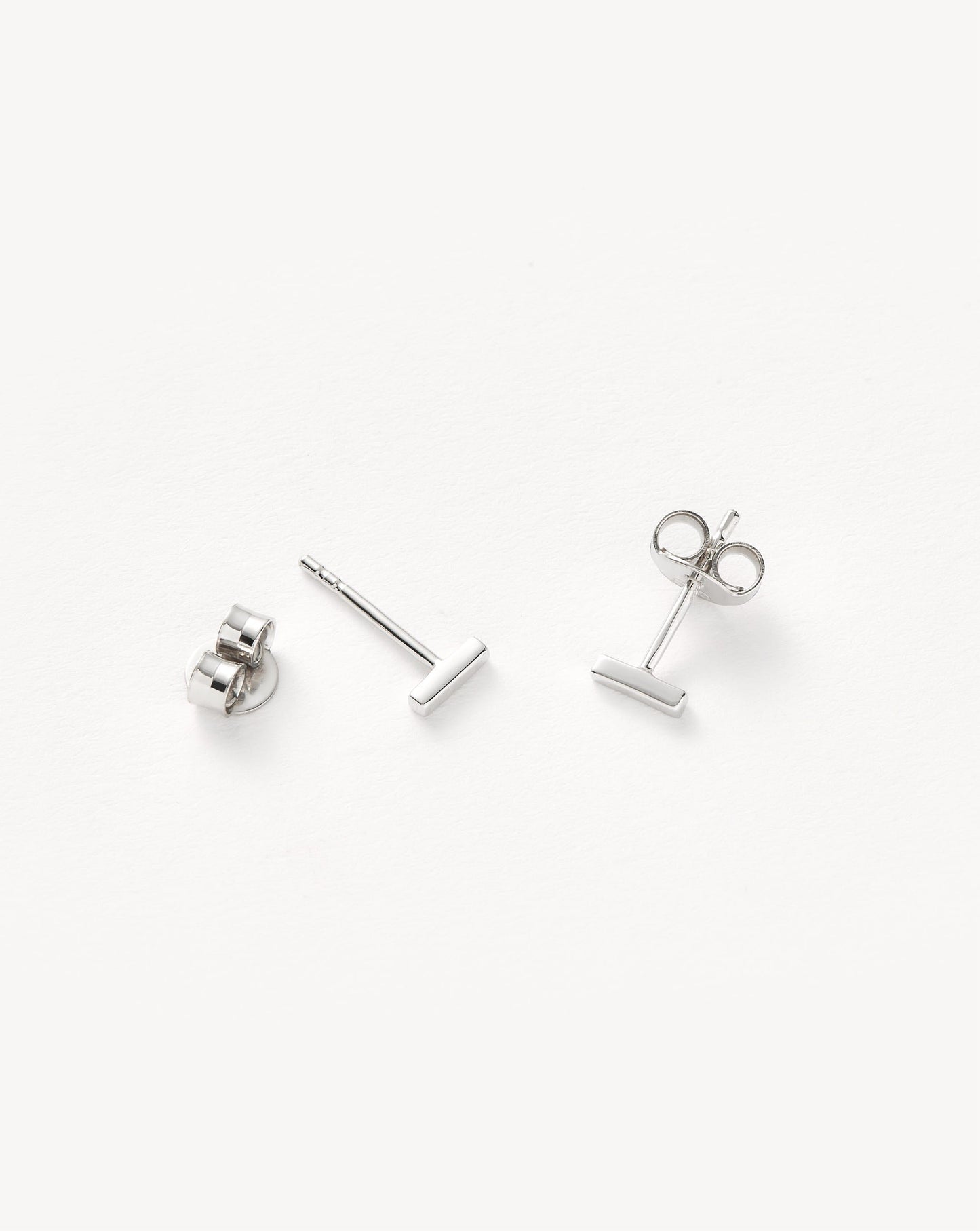 Bar Stud Earrings | Sterling Silver