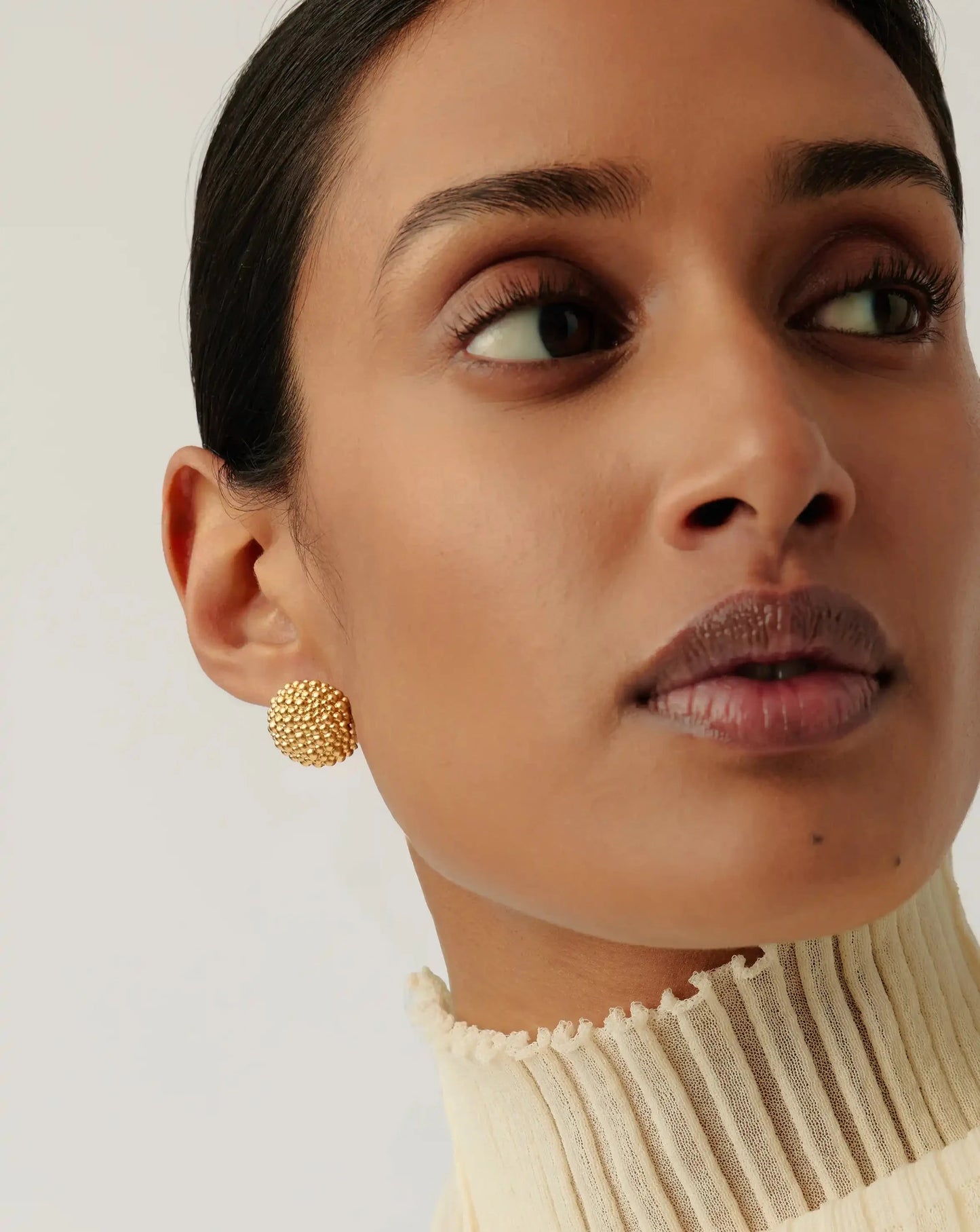 Baya Dome Stud Earrings | 18ct Gold Plated