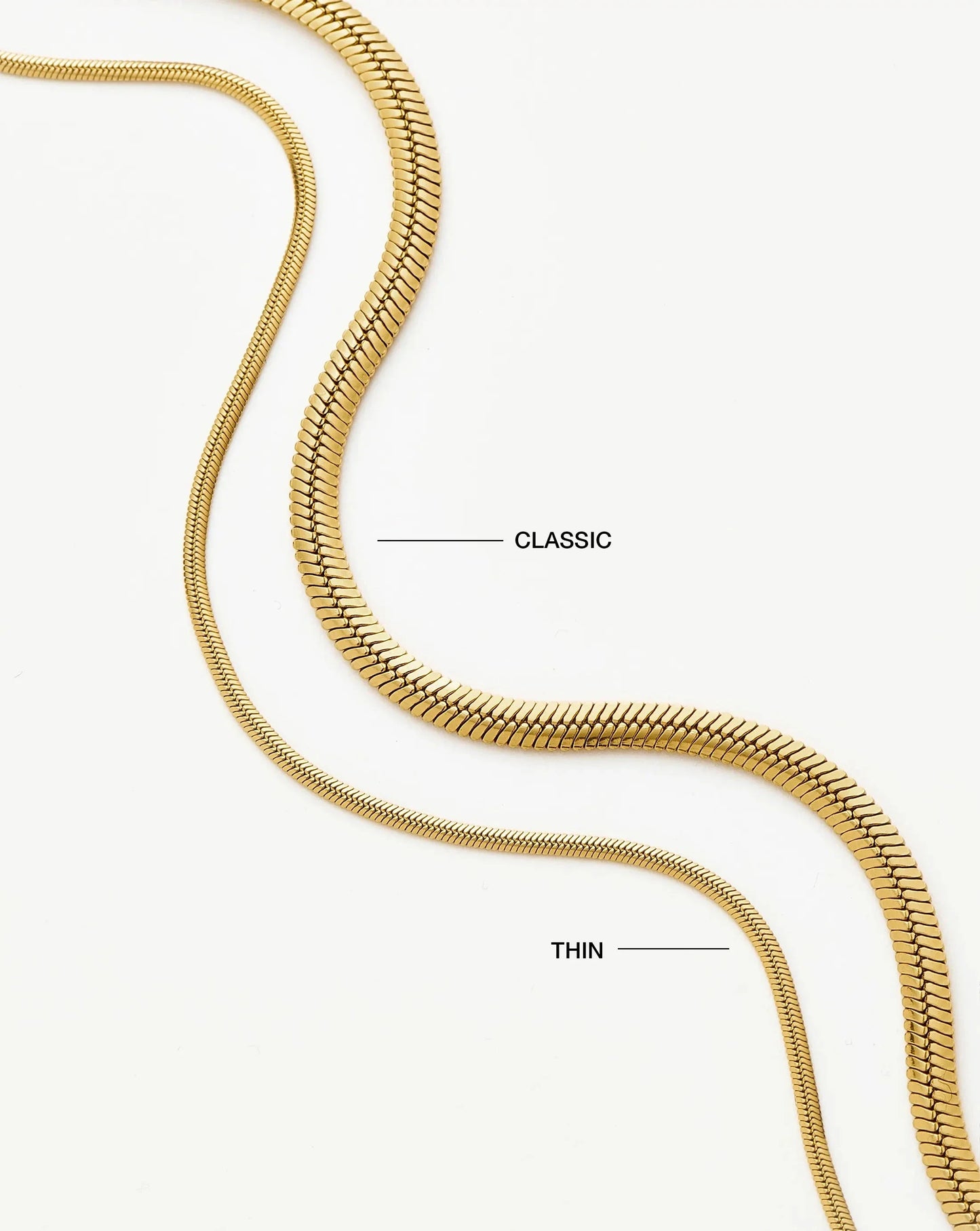 Classic Snake Chain Bracelet | 18ct Gold Plated