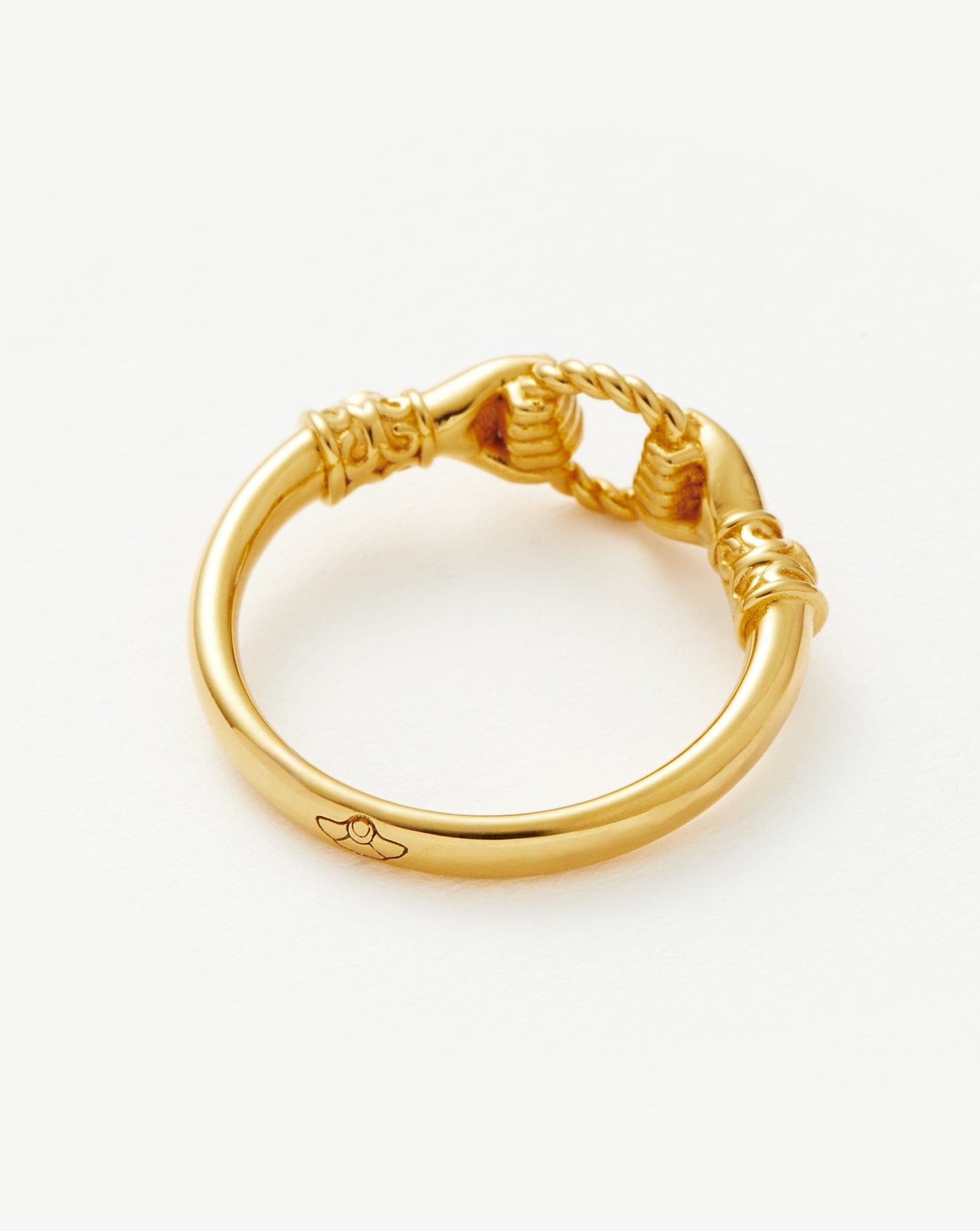 Harris Reed In Good Hands Stacking Ring | 18ct Gold Vermeil/Cubic Zirconia & Black Onyx