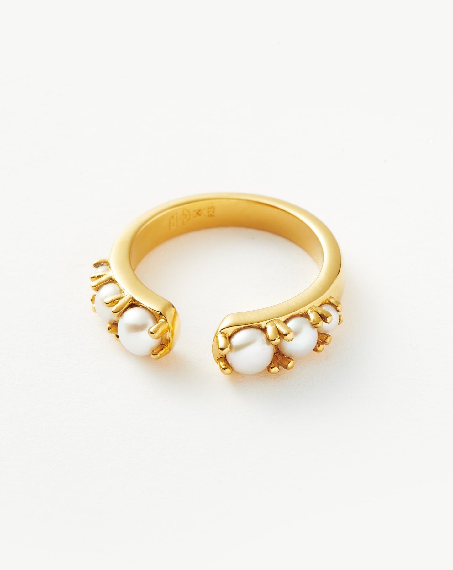 Harris Reed Openness Ring | 18ct Gold Vermeil/Pearl