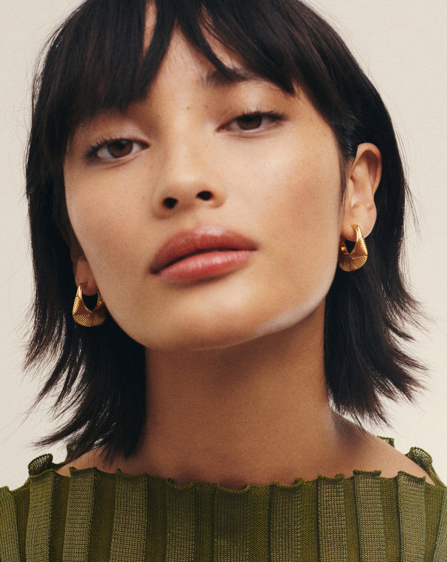 Hera Ridge Hoop Earrings