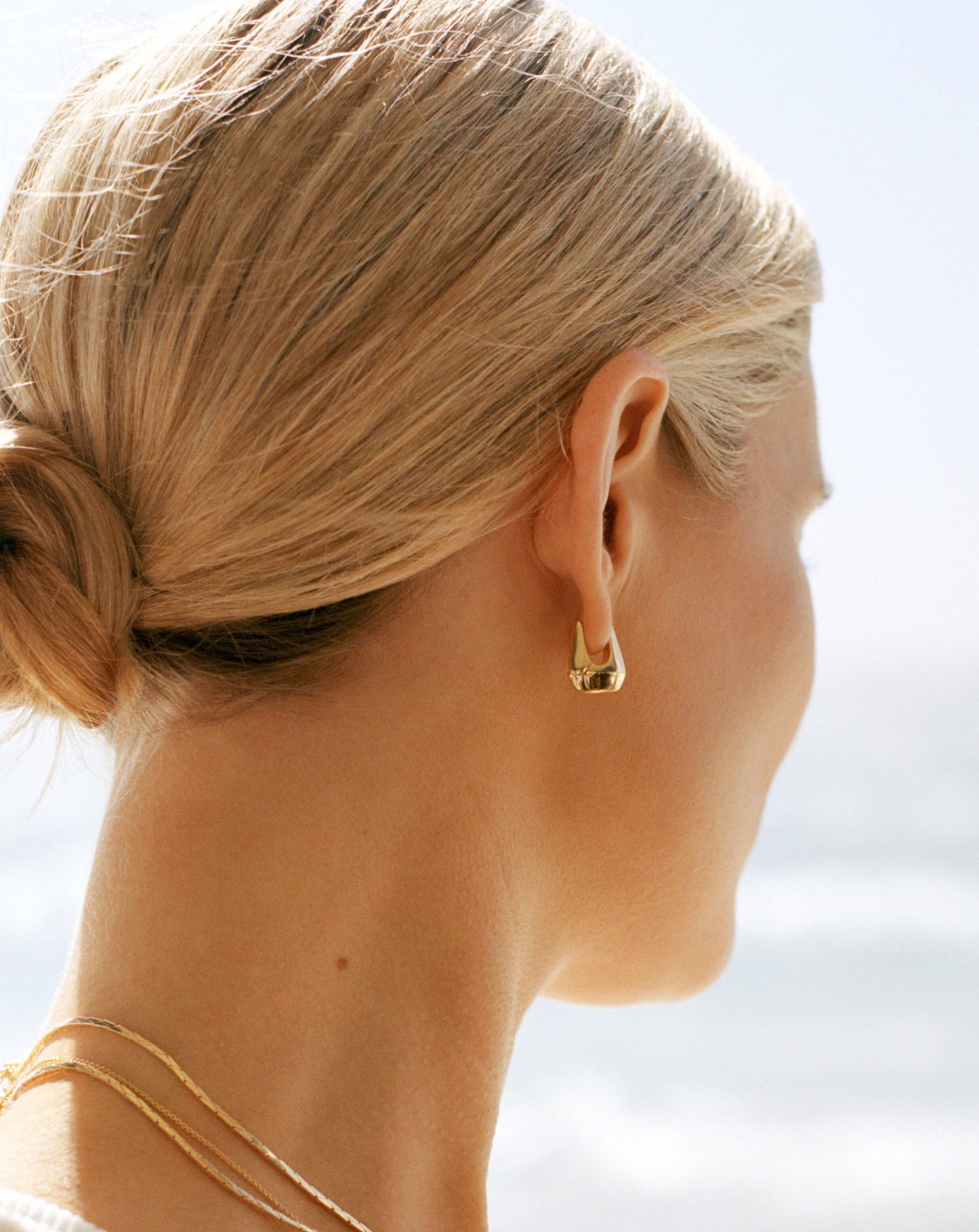 Lucy Williams Arco Small Hoop Earrings | 18ct Gold Vermeil