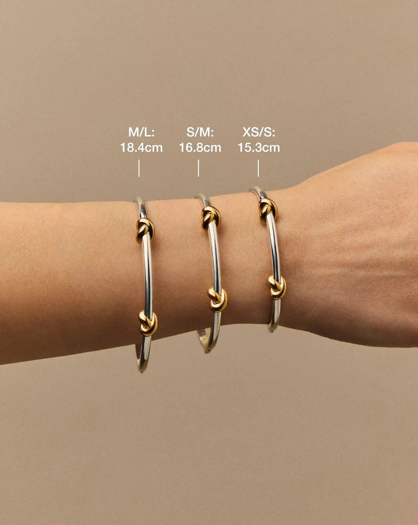 Lucy Williams Knot Hinged Bangle | Mixed Metal
