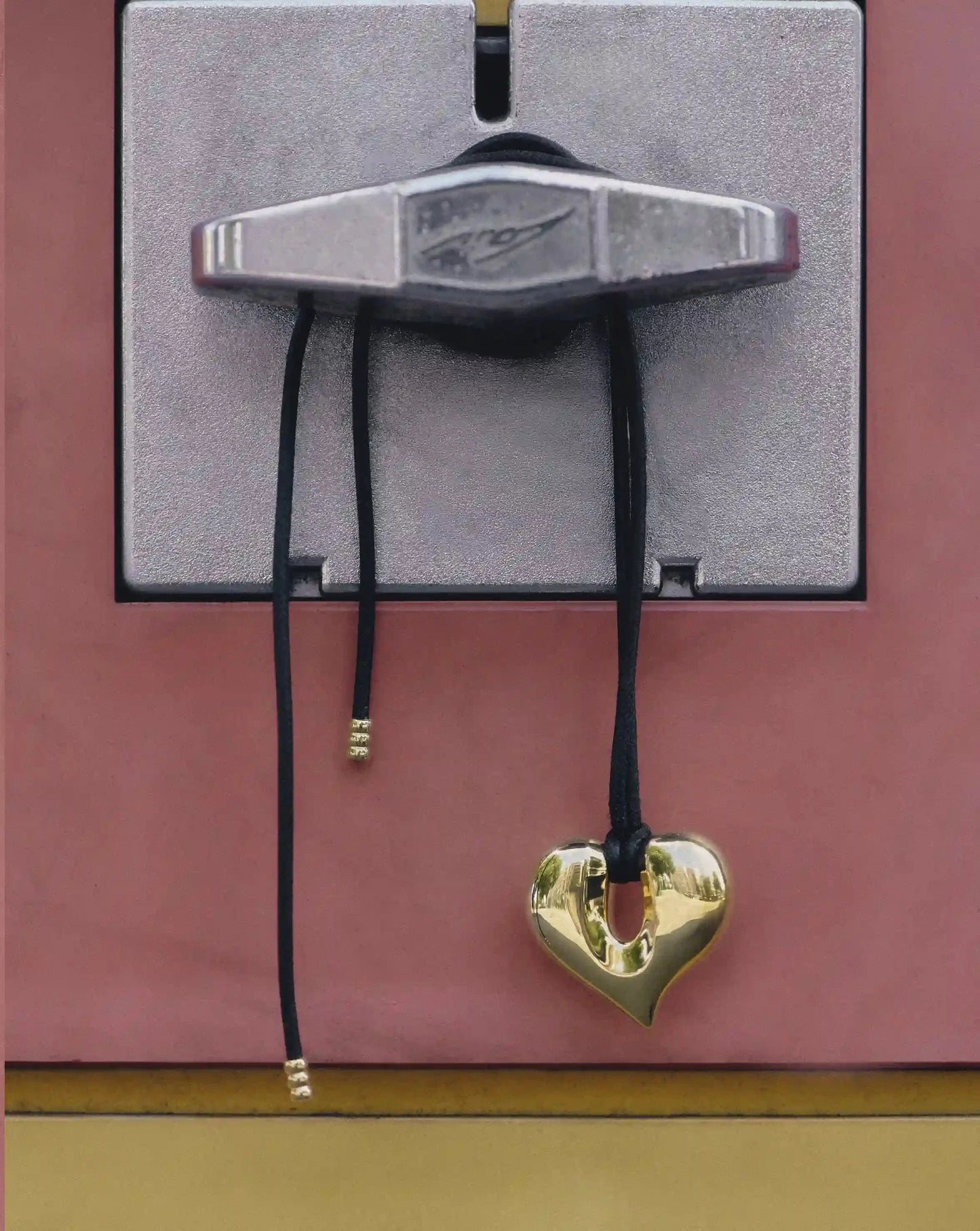 Molten Heart Pendant Cord Necklace | 18ct Gold Plated