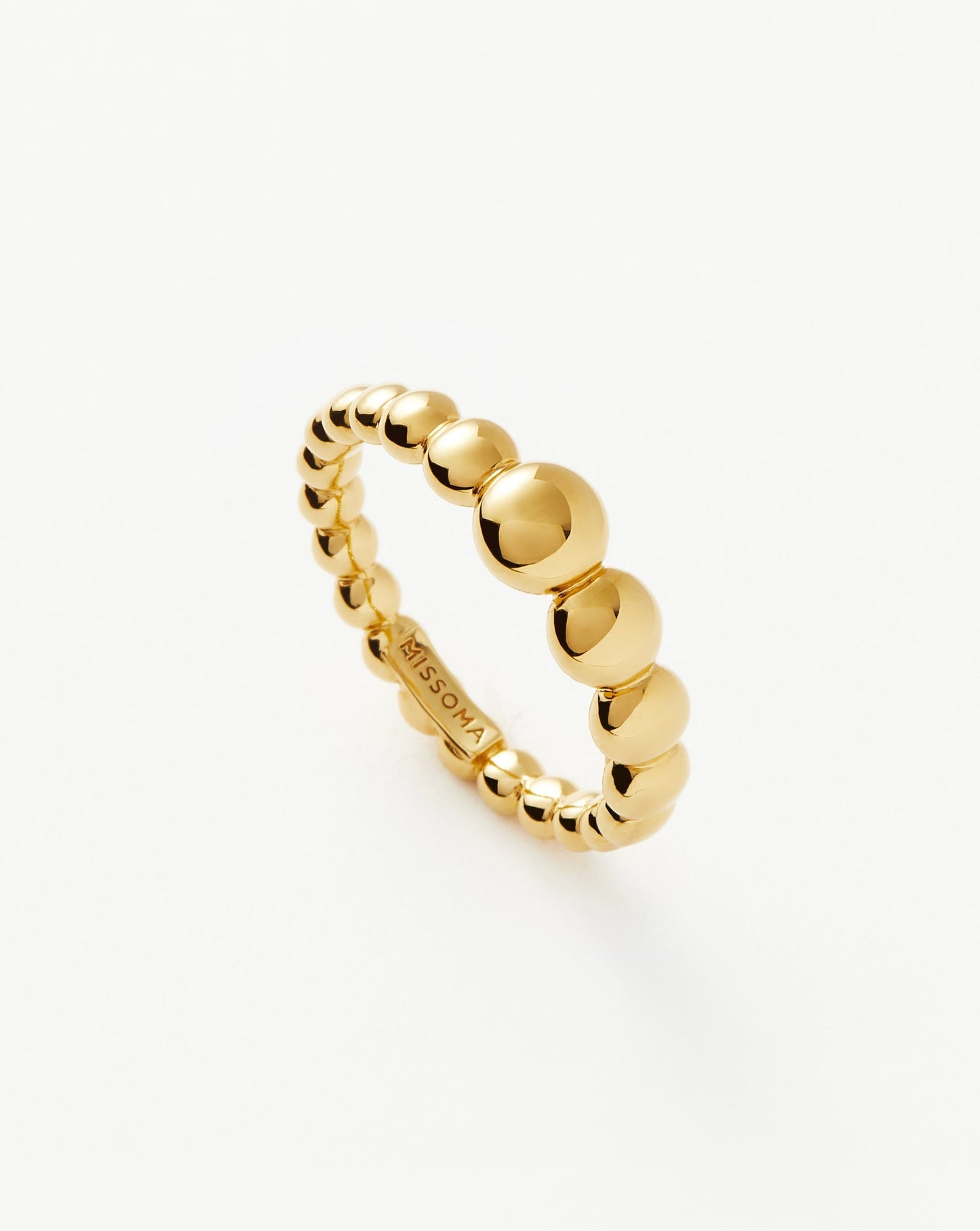 Beaded Stacking Ring | 18ct Gold Vermeil