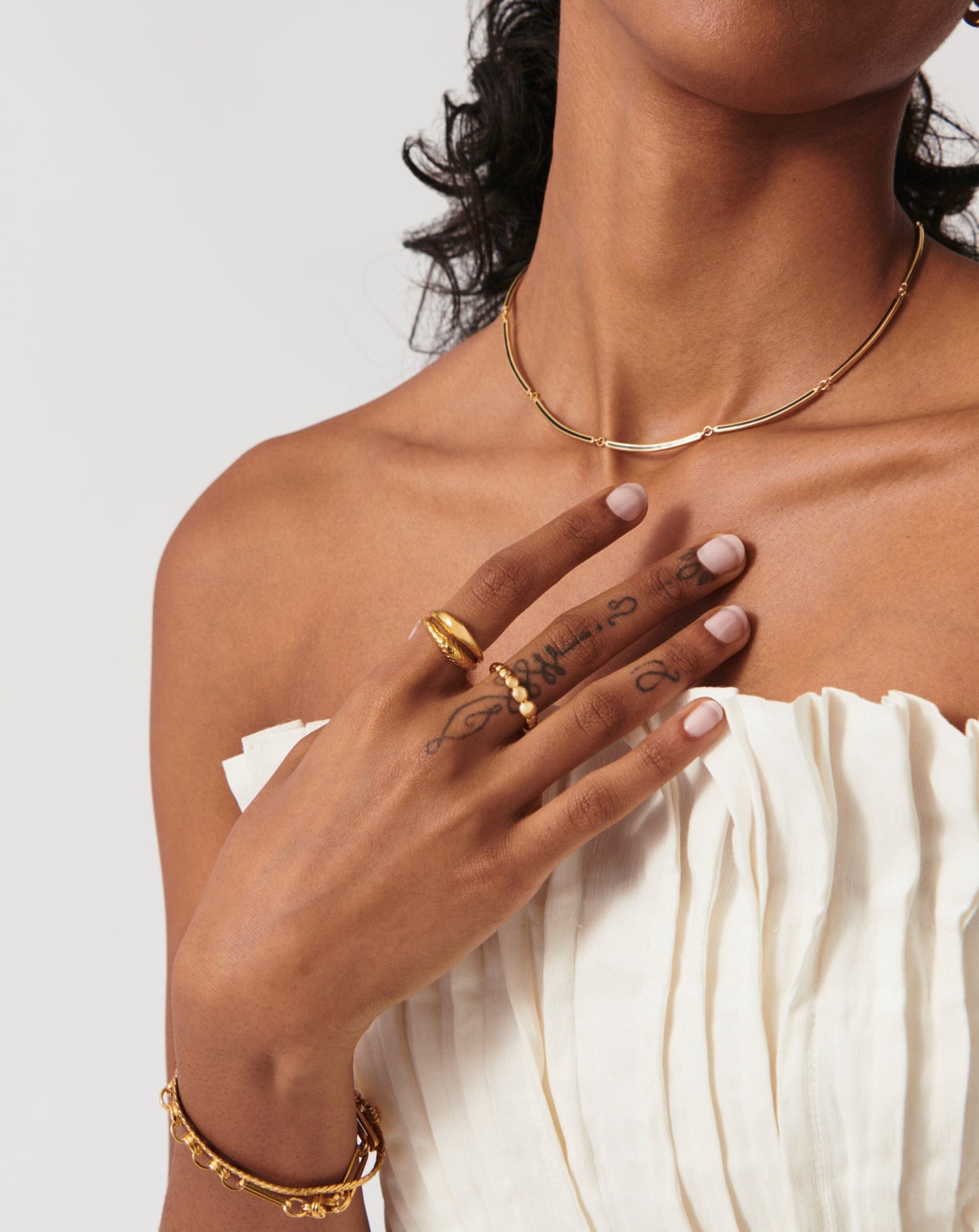 Beaded Stacking Ring | 18ct Gold Vermeil