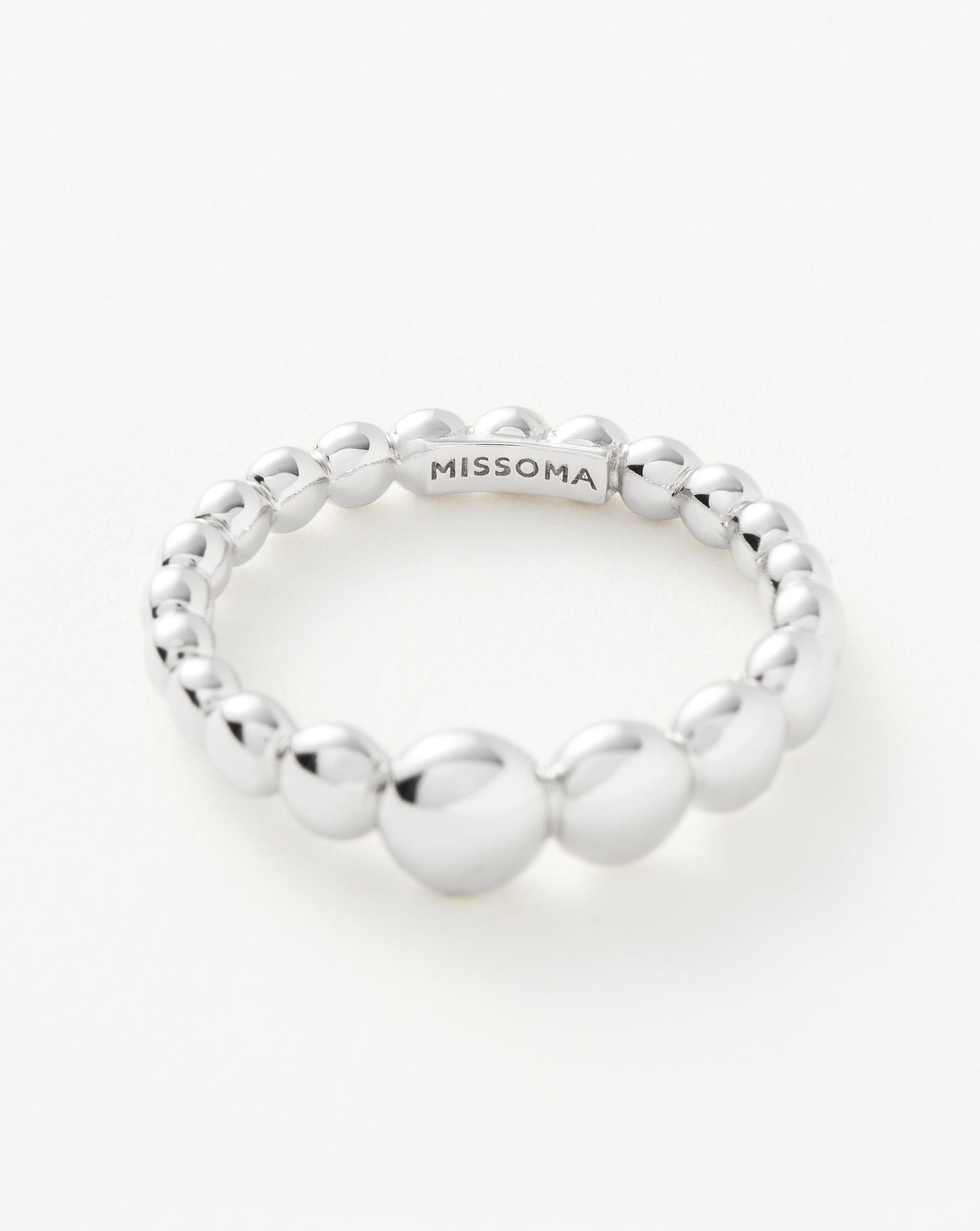 Beaded Stacking Ring | Sterling Silver