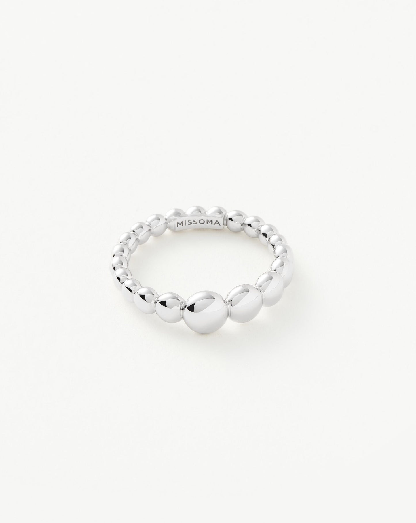 Beaded Stacking Ring | Sterling Silver