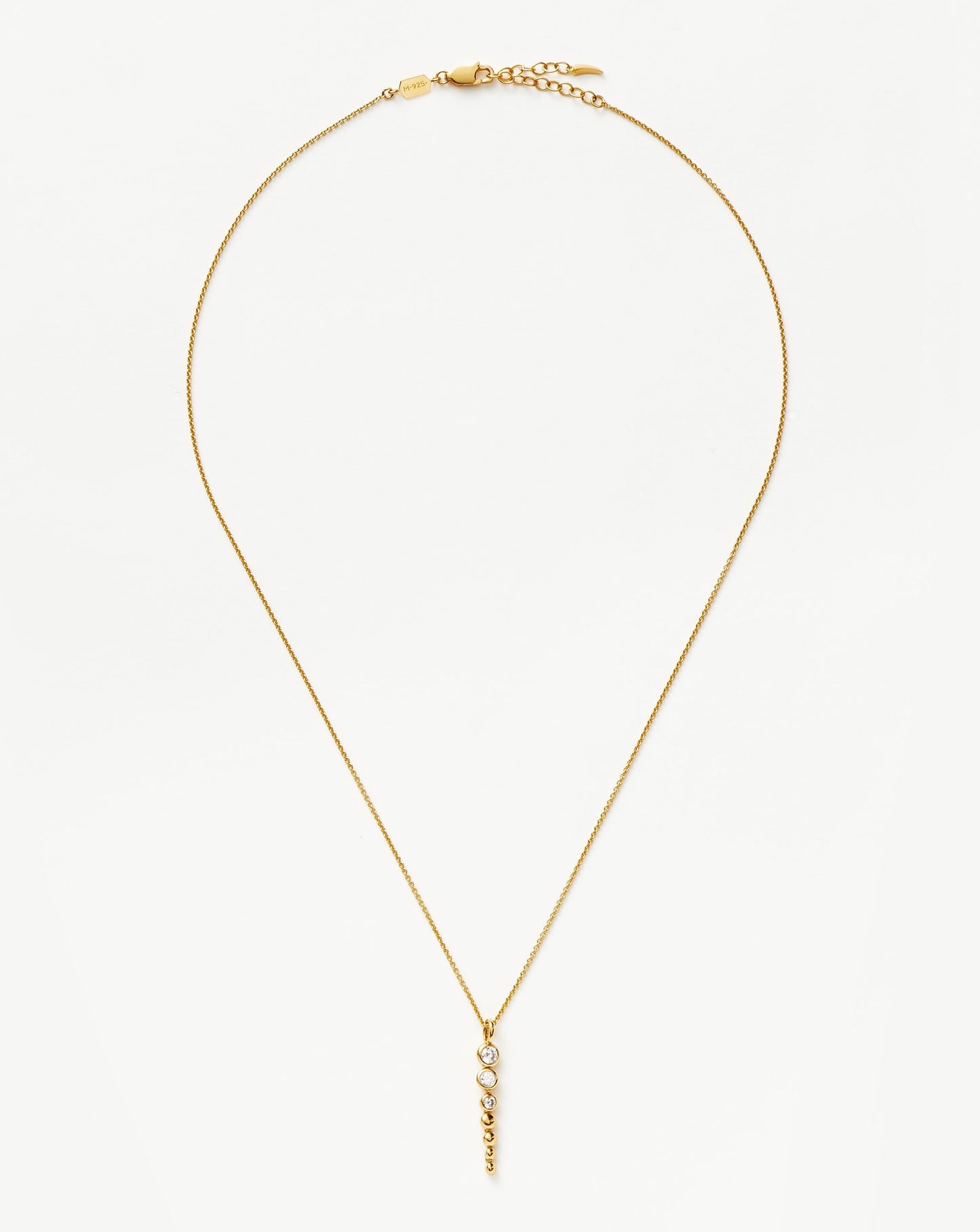 Beaded Stone Drop Pendant Necklace