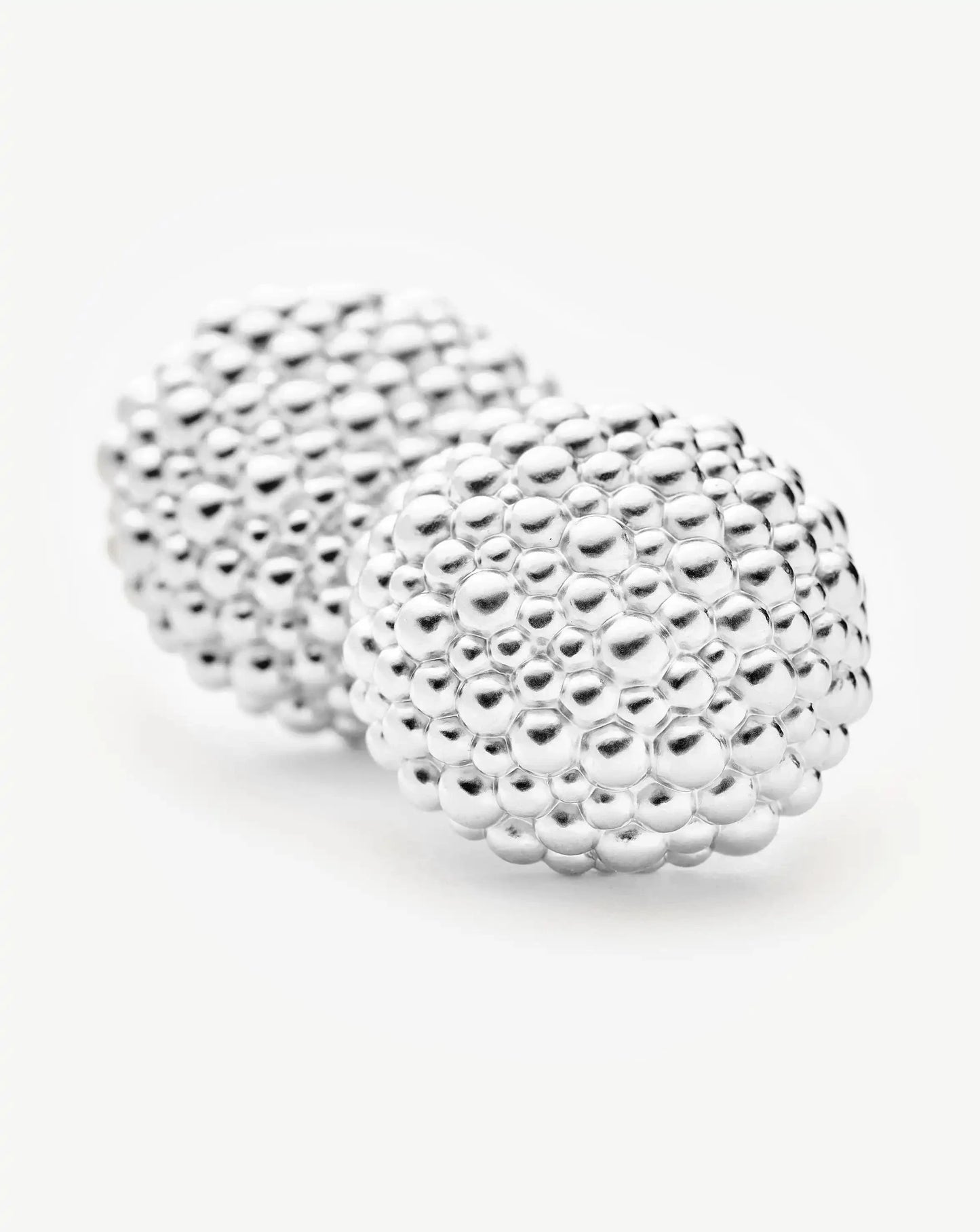 Baya Dome Stud Earrings | Silver Plated