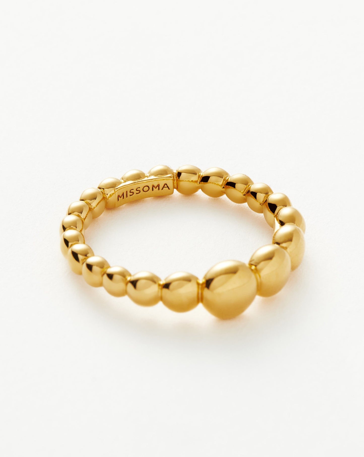 Beaded Stacking Ring | 18ct Gold Vermeil