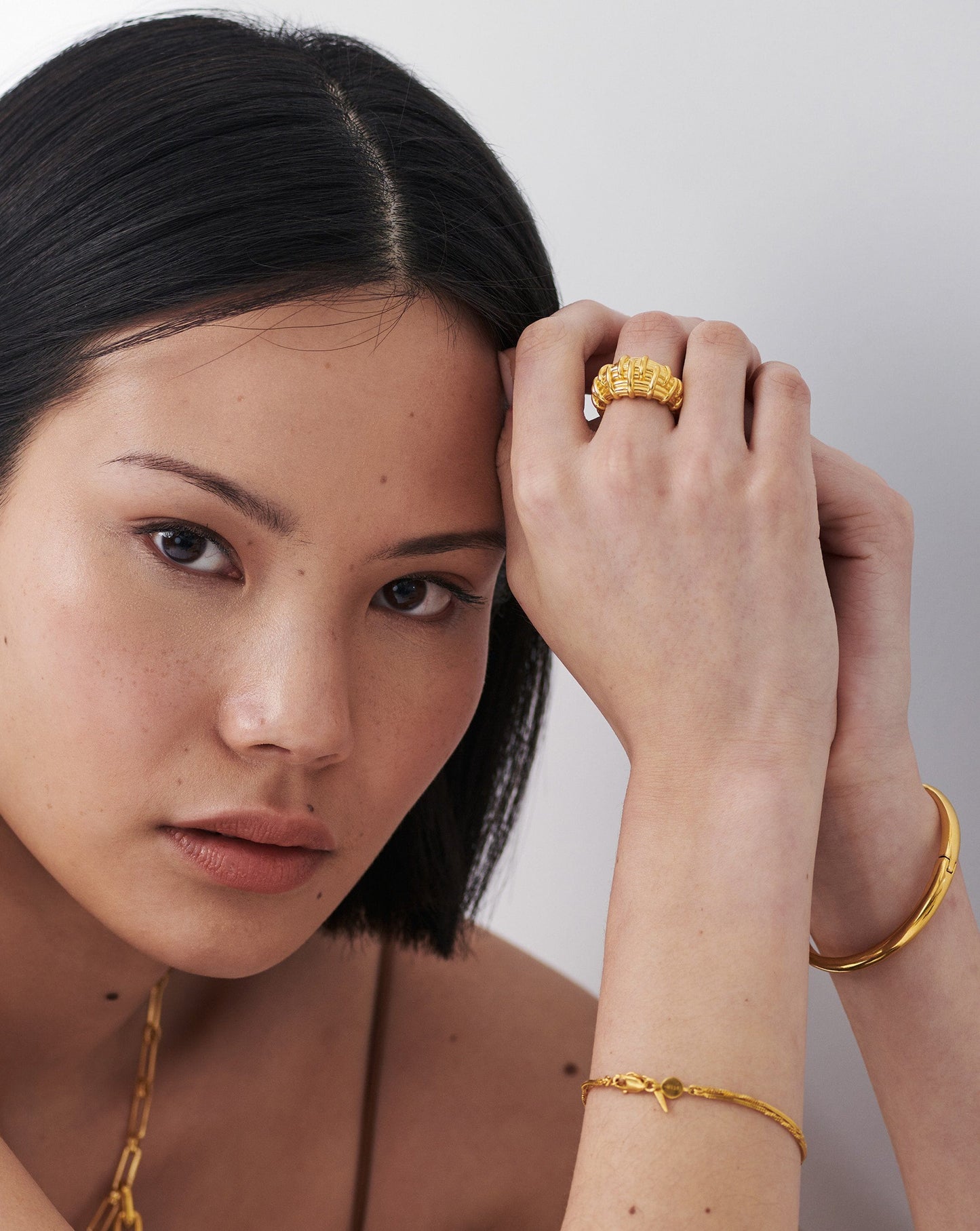 Bombe Raffia Ring | 18ct Gold Plated