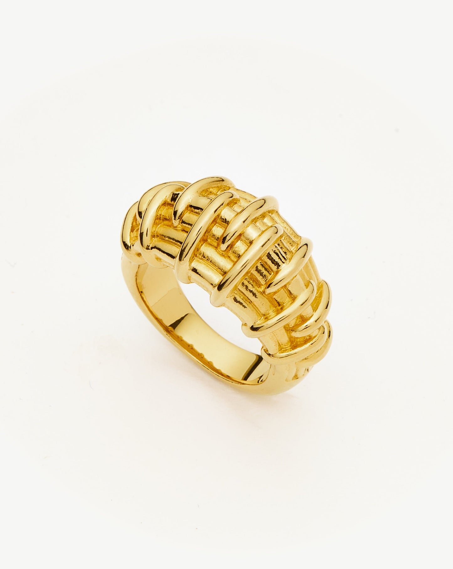 Bombe Raffia Ring | 18ct Gold Plated