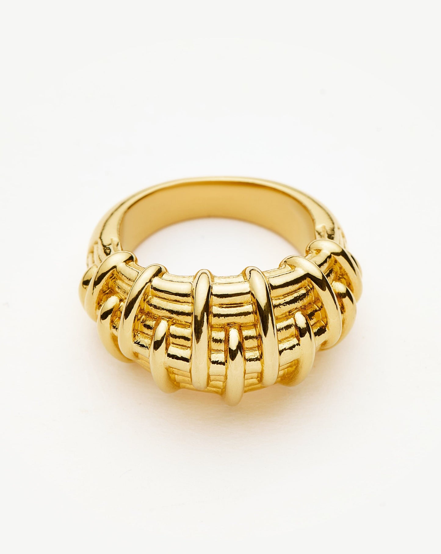 Bombe Raffia Ring | 18ct Gold Plated