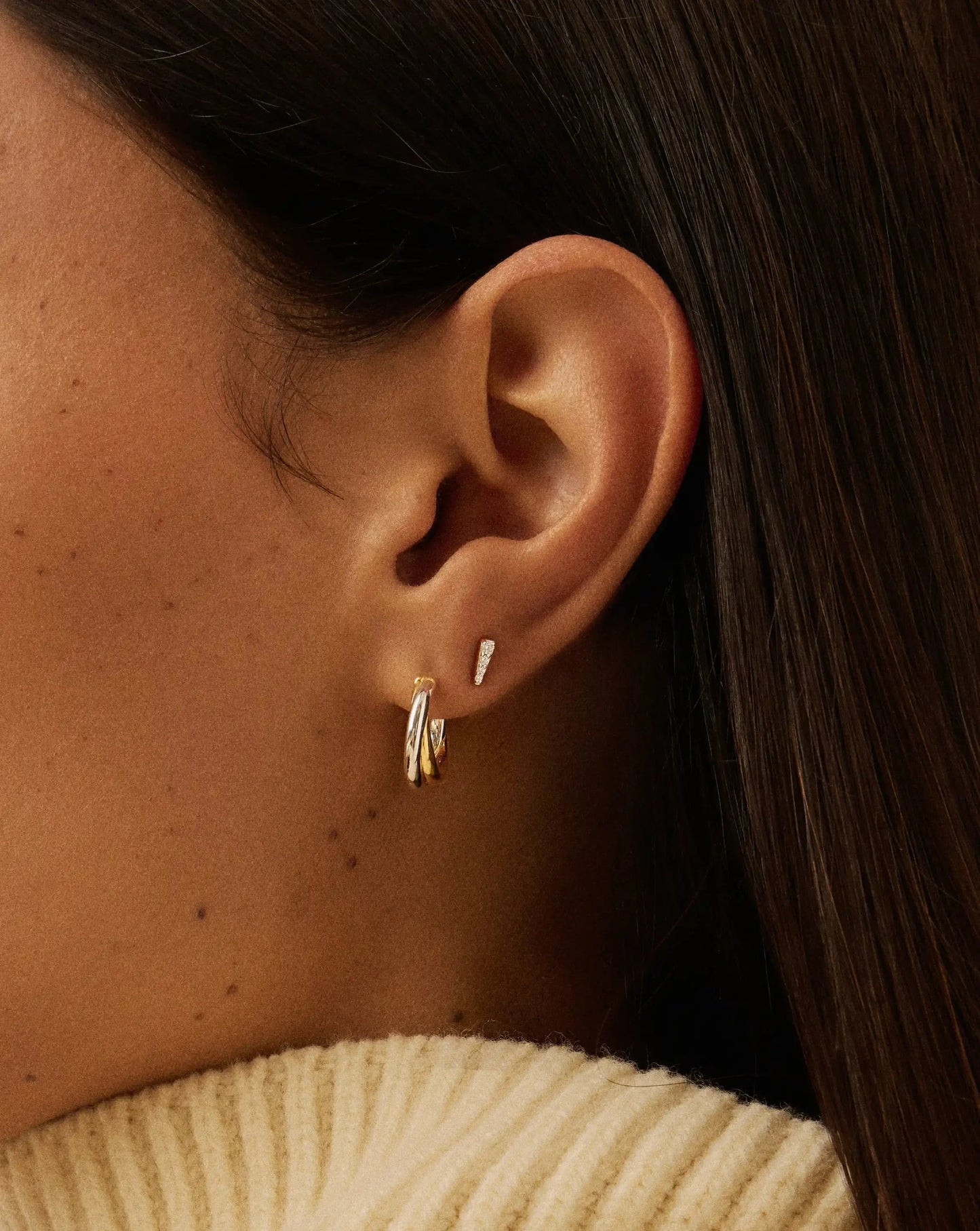 Celestial Pave Spike Stud Earrings | Gold/Cubic Zirconia