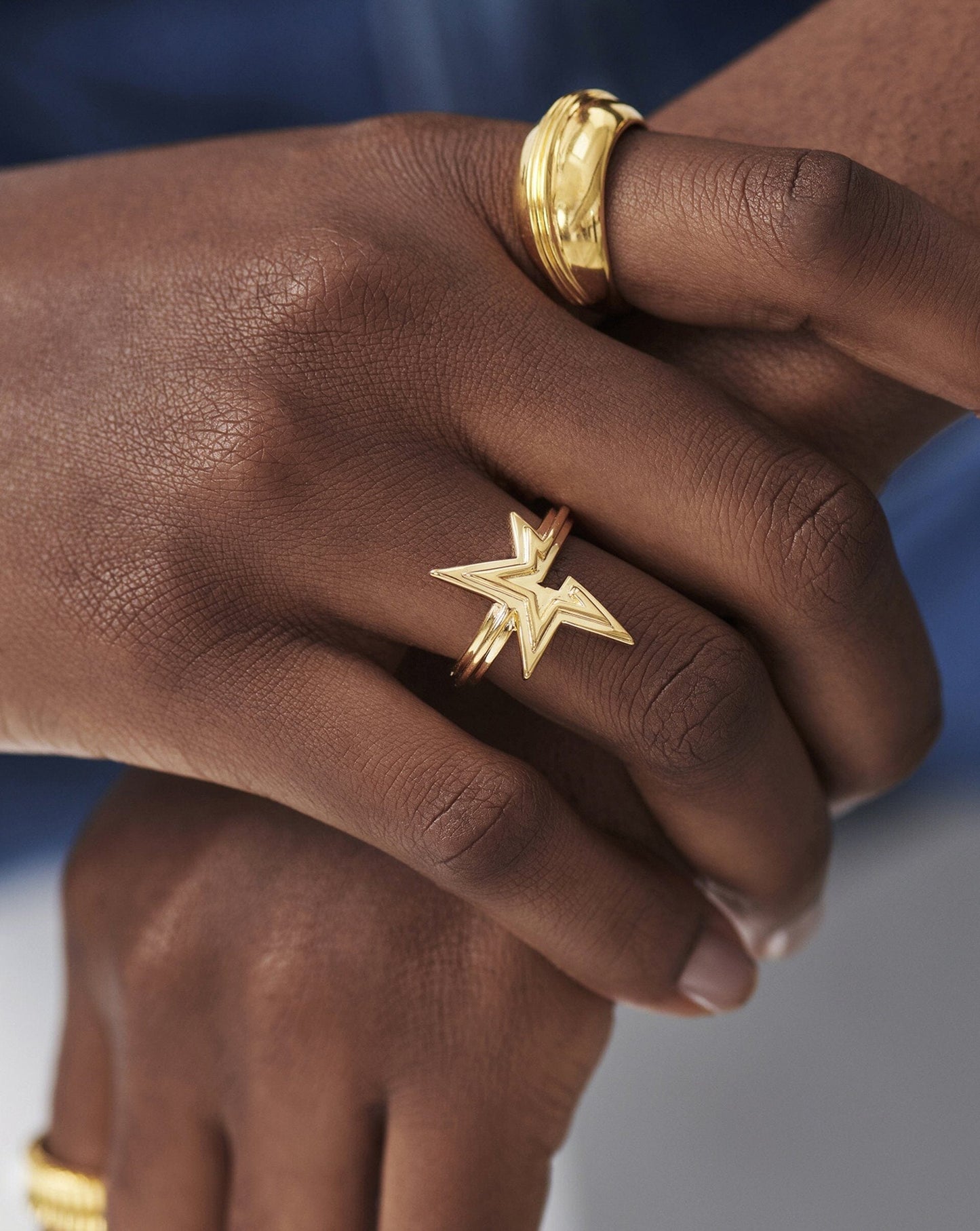 Celestial Ridge Star Ring | 18ct Gold Vermeil
