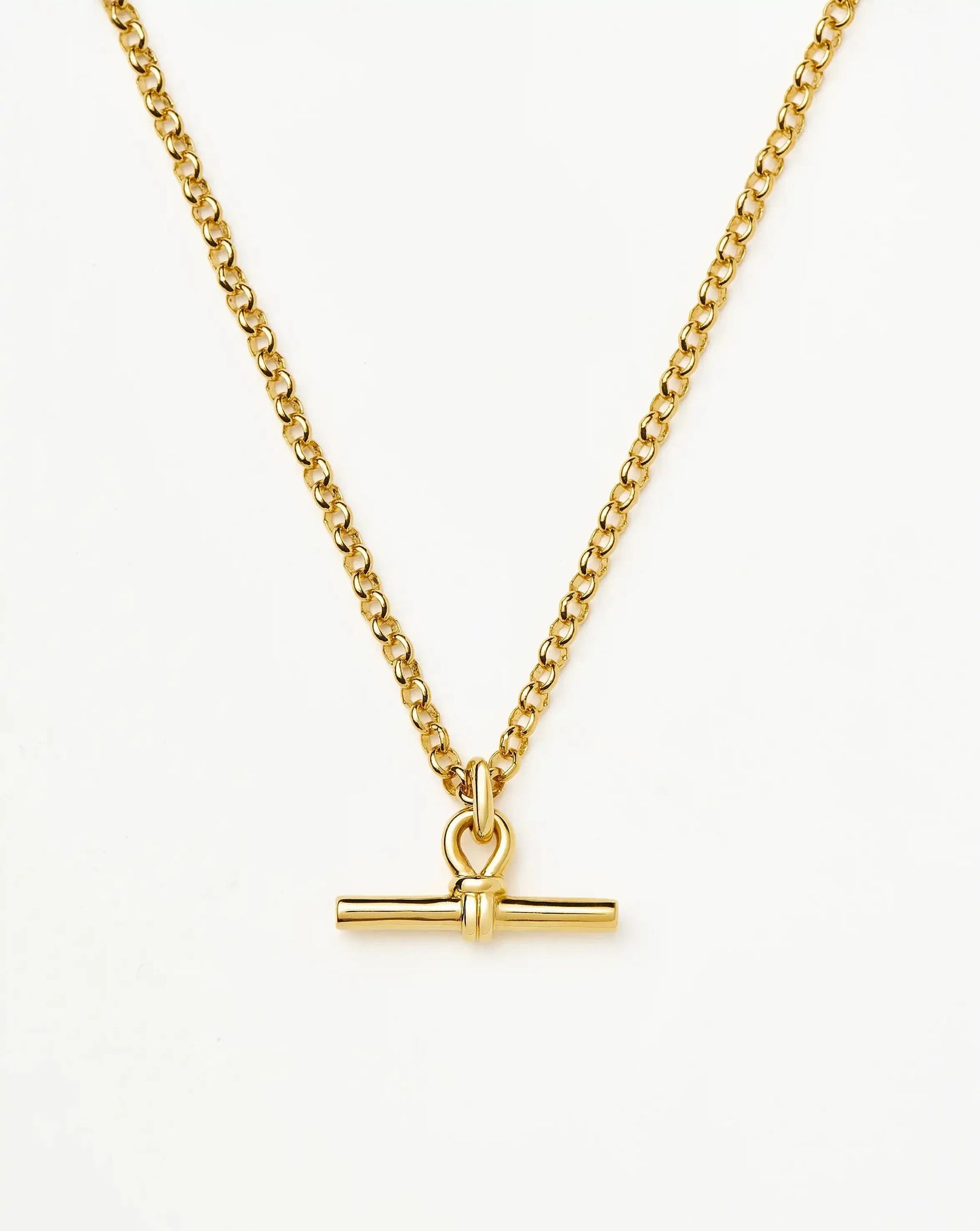 Chunky T-Bar Chain Necklace | 18ct Gold Plated