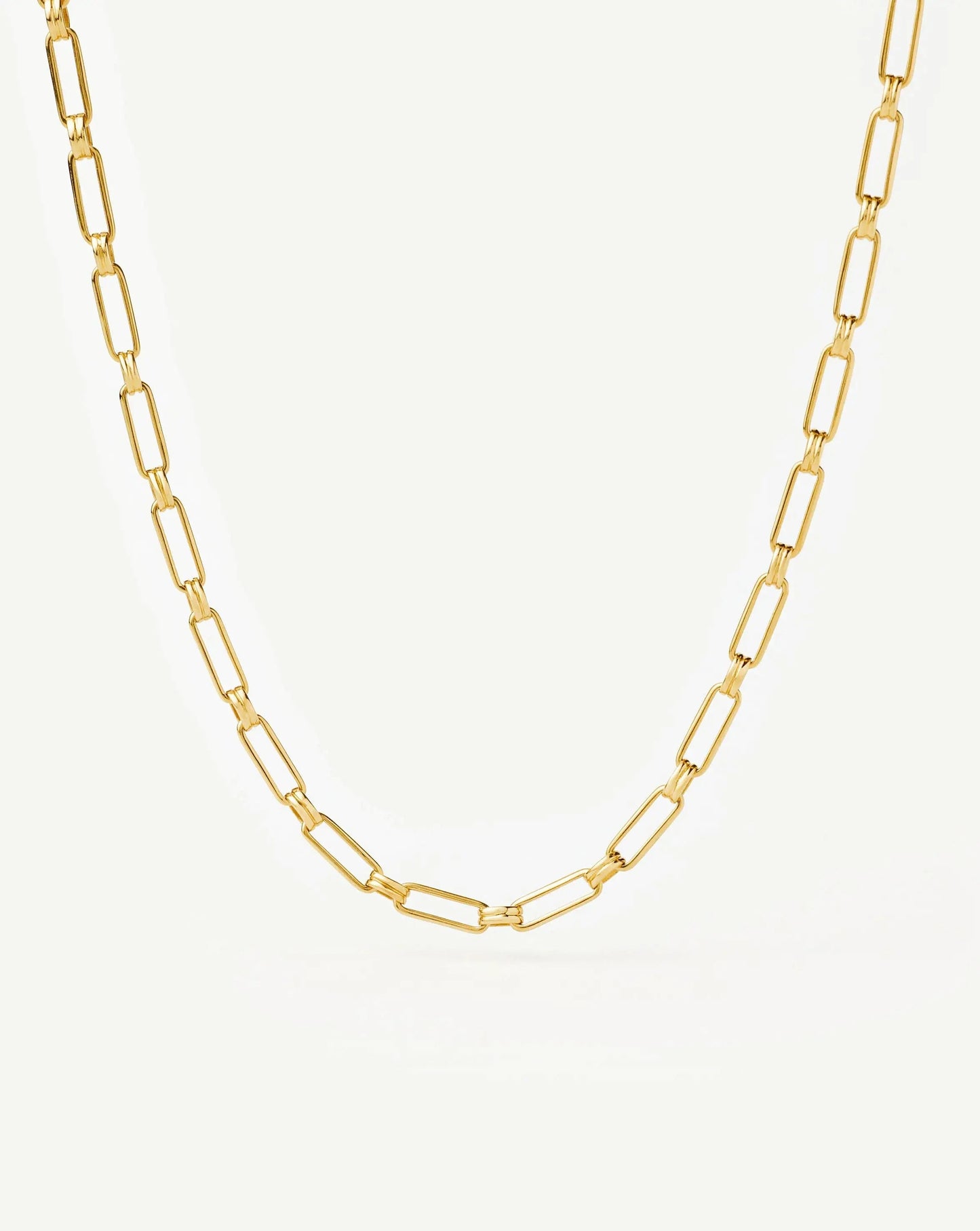 Classic Mini Short Paperclip Chain Necklace | 18ct Gold Plated
