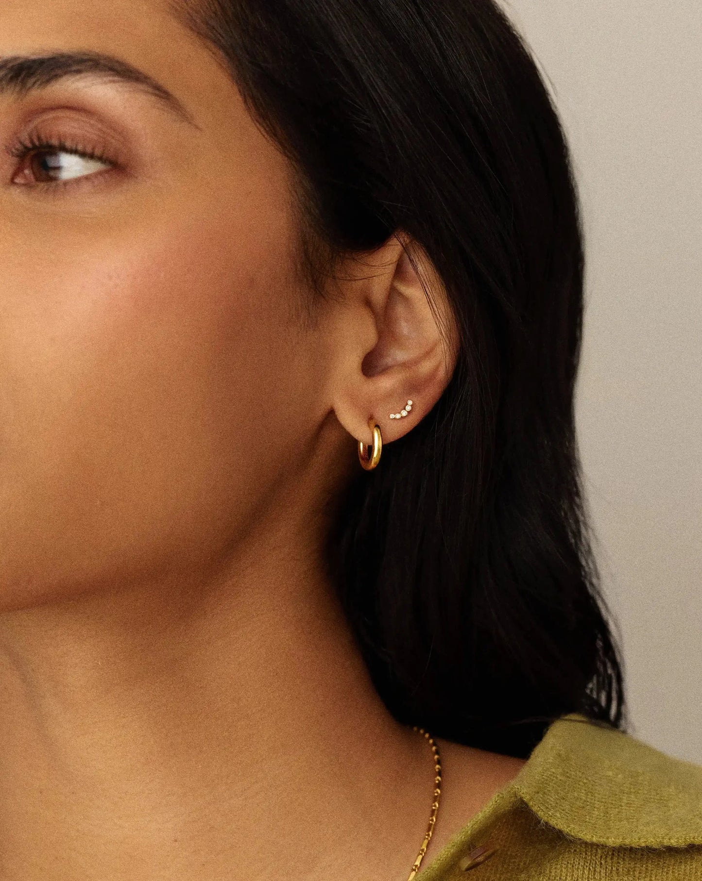 Classic Tunnel Mini Hoop Earrings | 18ct Gold Vermeil