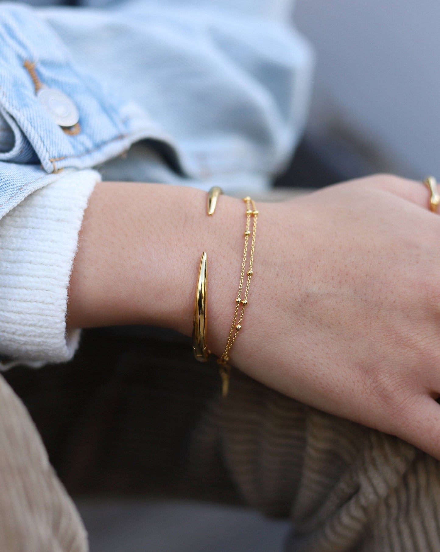 Claw Clove Cuff Bracelet | 18ct Gold Plated