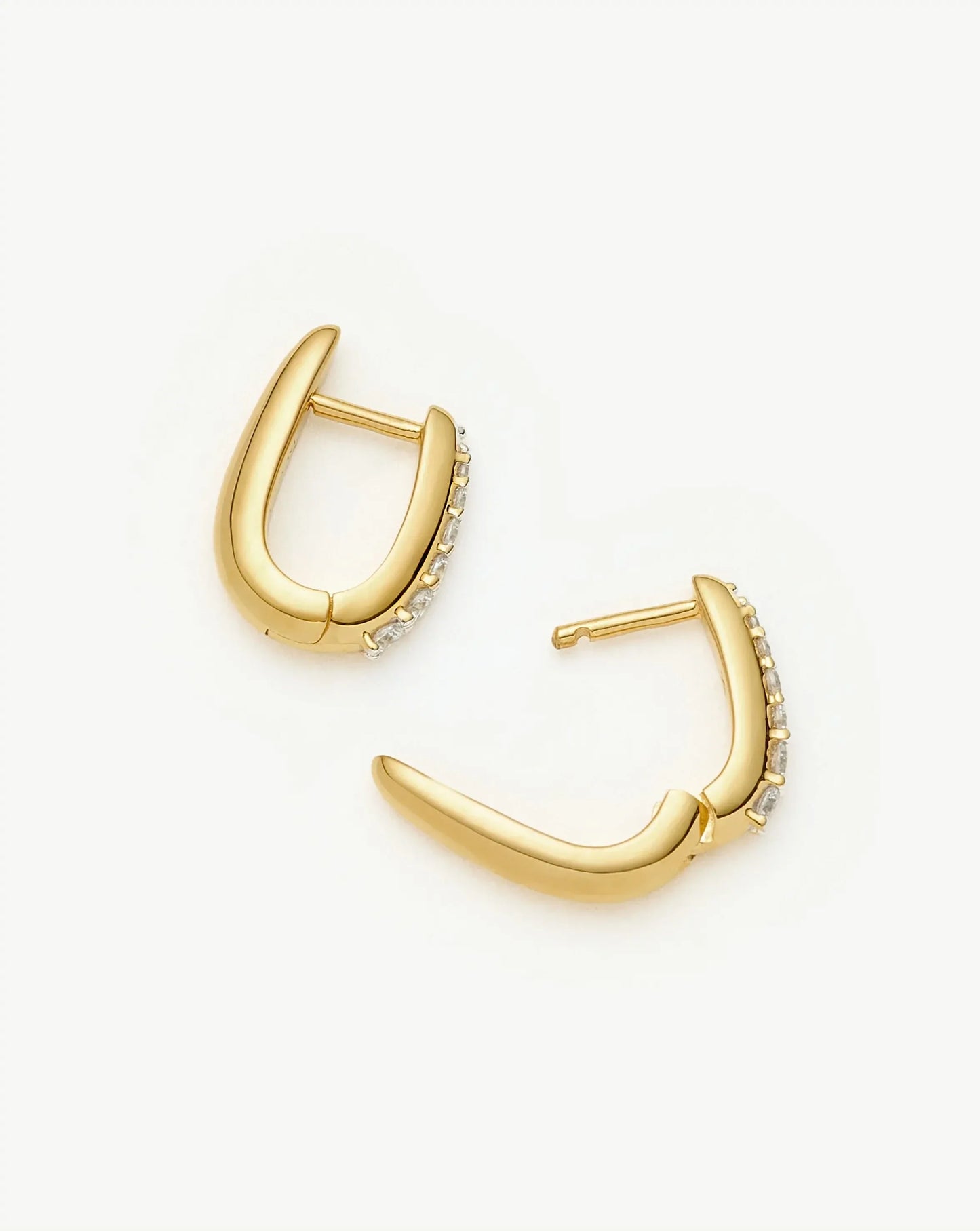 Claw Pave Huggies | 18ct Gold Vermeil/Cubic Zirconia