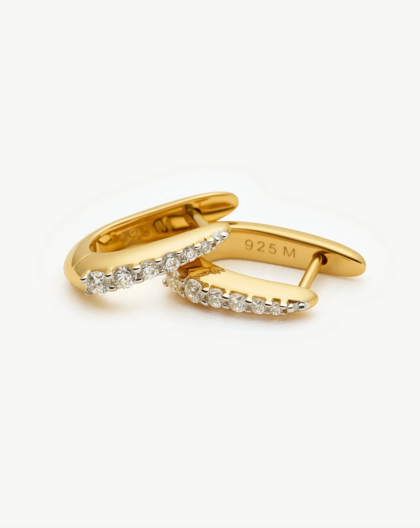 Claw Pave Huggies | 18ct Gold Vermeil/Cubic Zirconia
