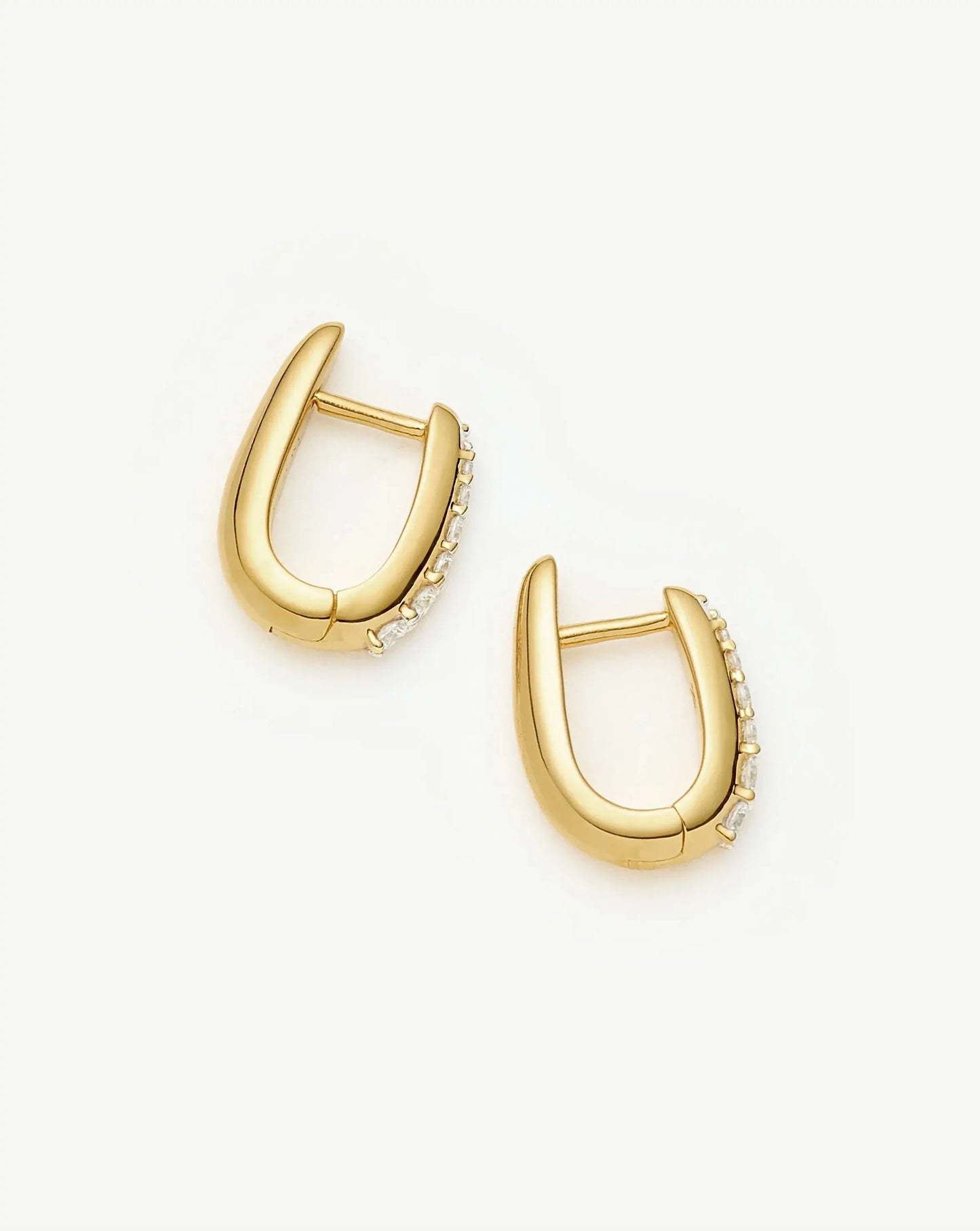 Claw Pave Huggies | 18ct Gold Vermeil/Cubic Zirconia