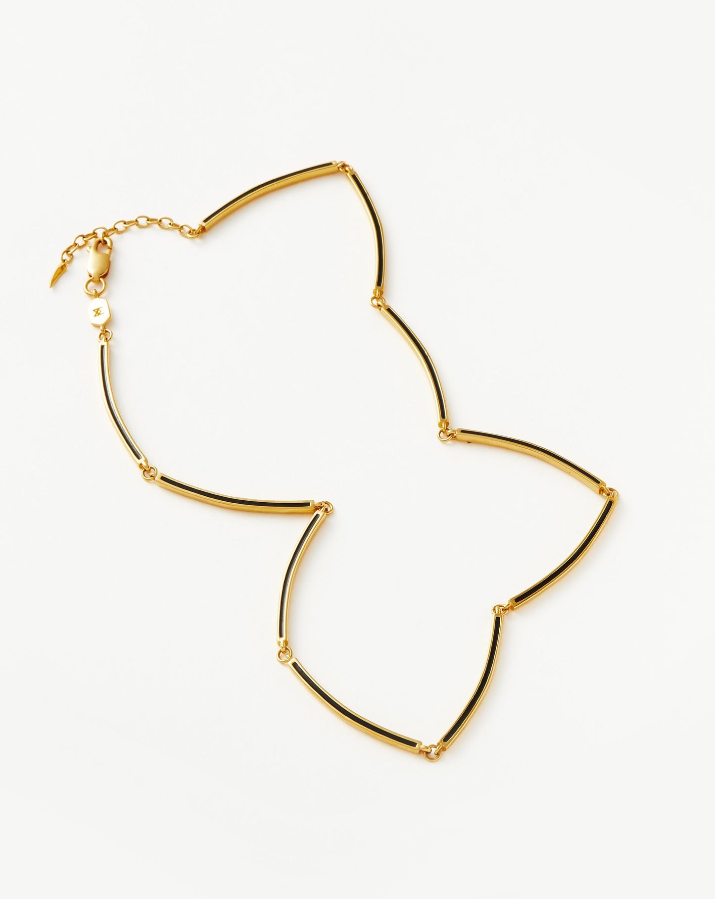 Enamel Reversible Byline Link Choker | 18ct Gold Plated