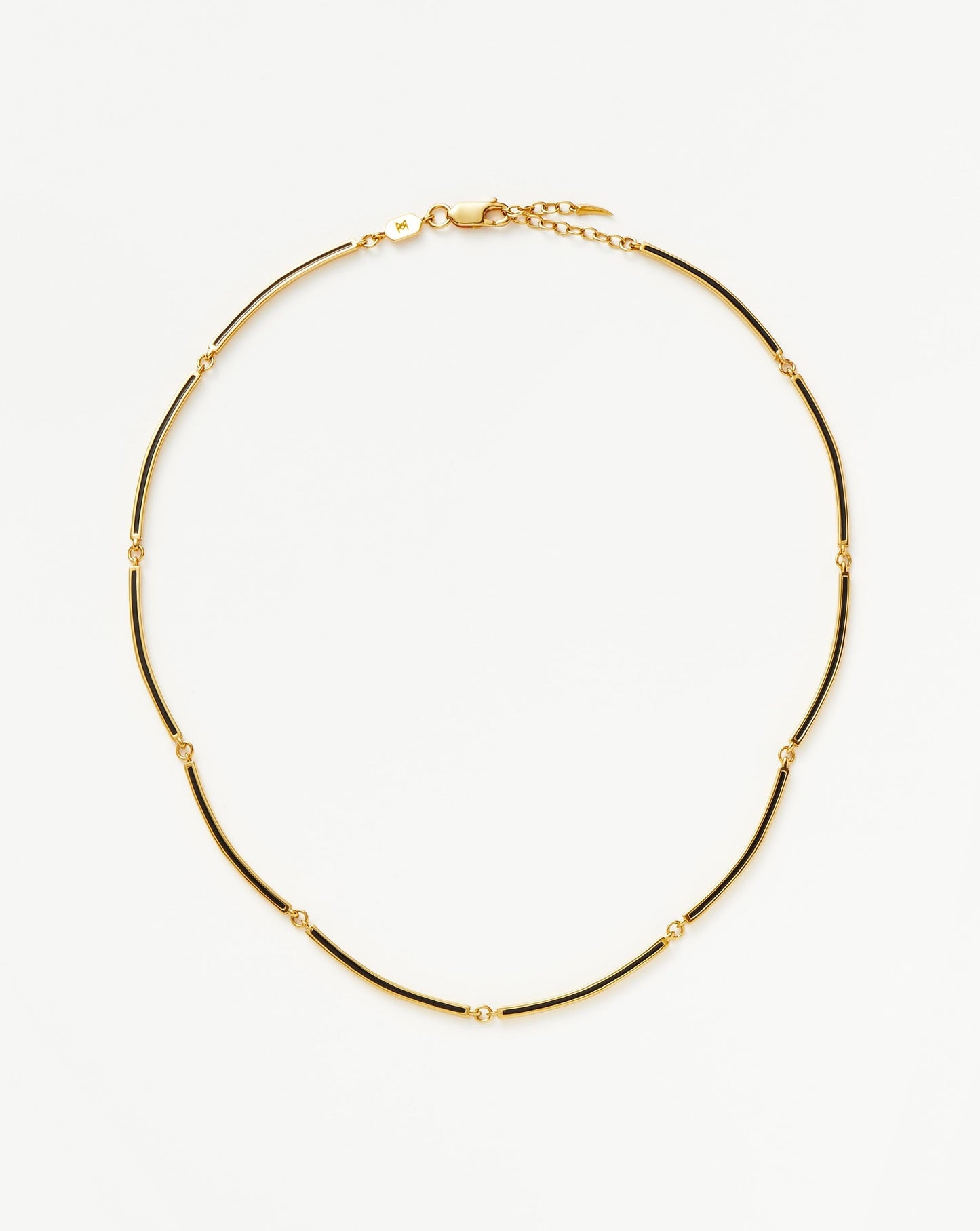 Enamel Reversible Byline Link Choker | 18ct Gold Plated