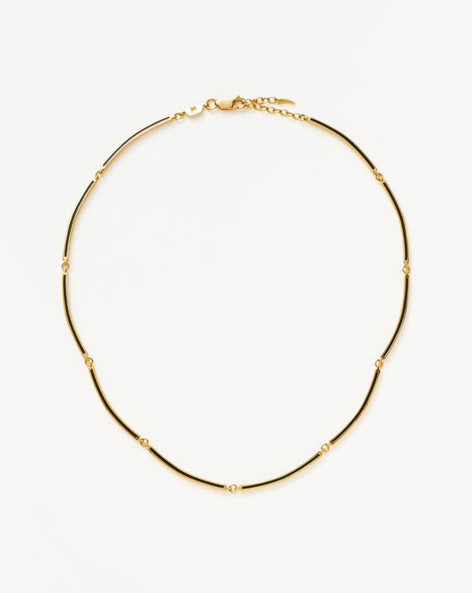 Enamel Reversible Byline Link Choker | 18ct Gold Plated