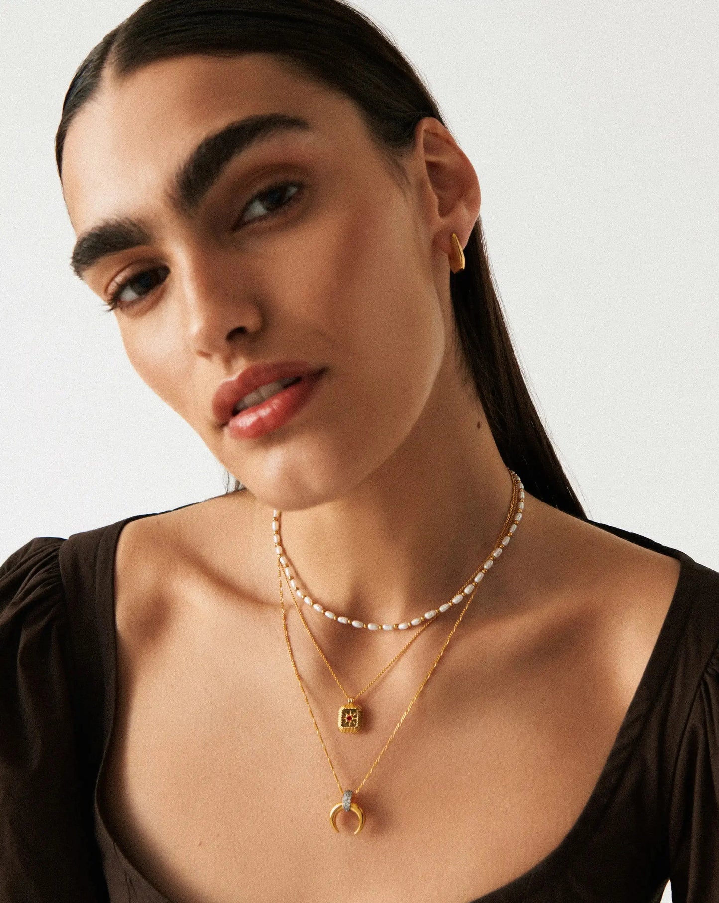 July Birthstone Pendant Necklace | 18ct Gold Vermeil/Glass Filled Ruby