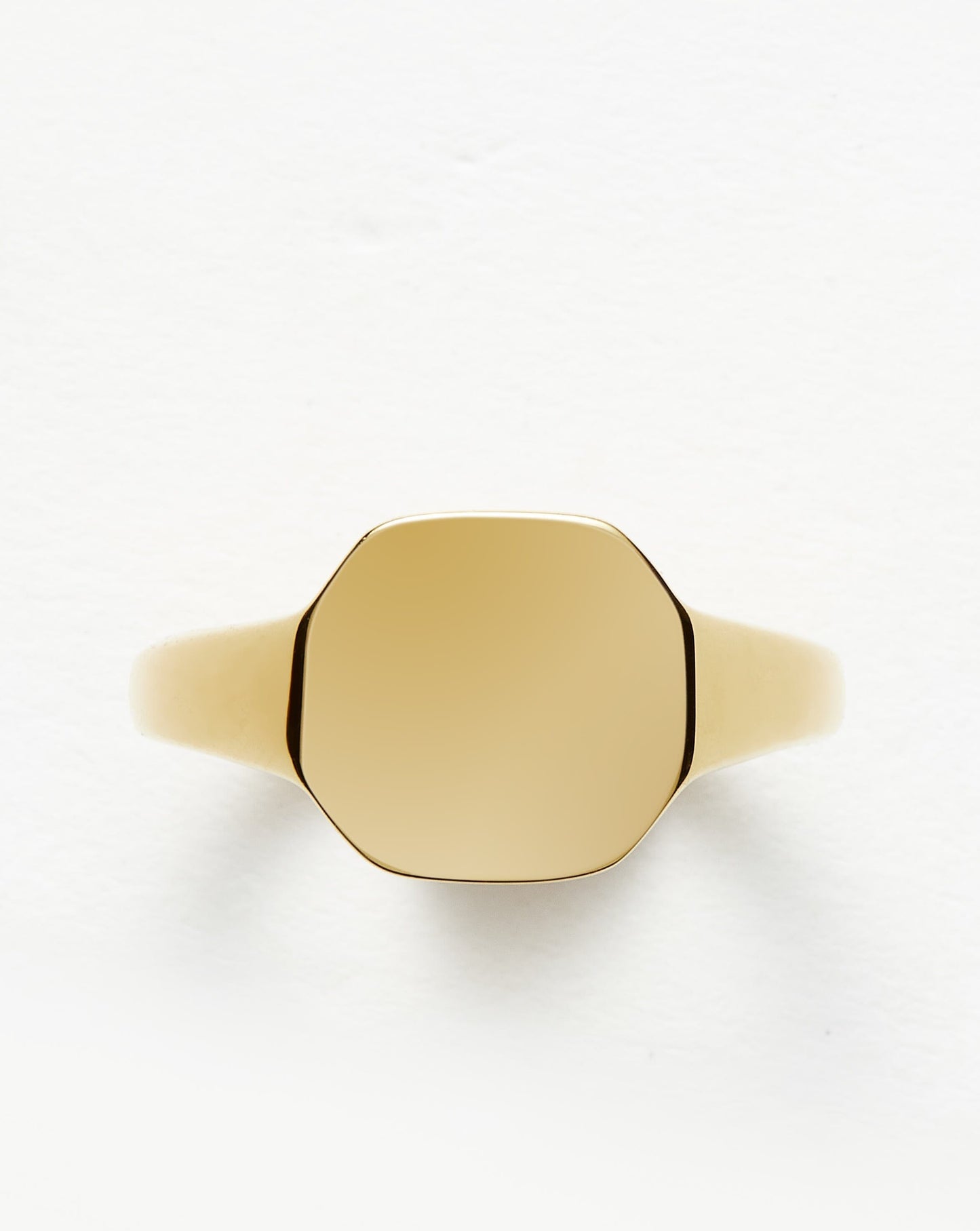Engravable Octa Signet Ring | 18ct Gold Vermeil
