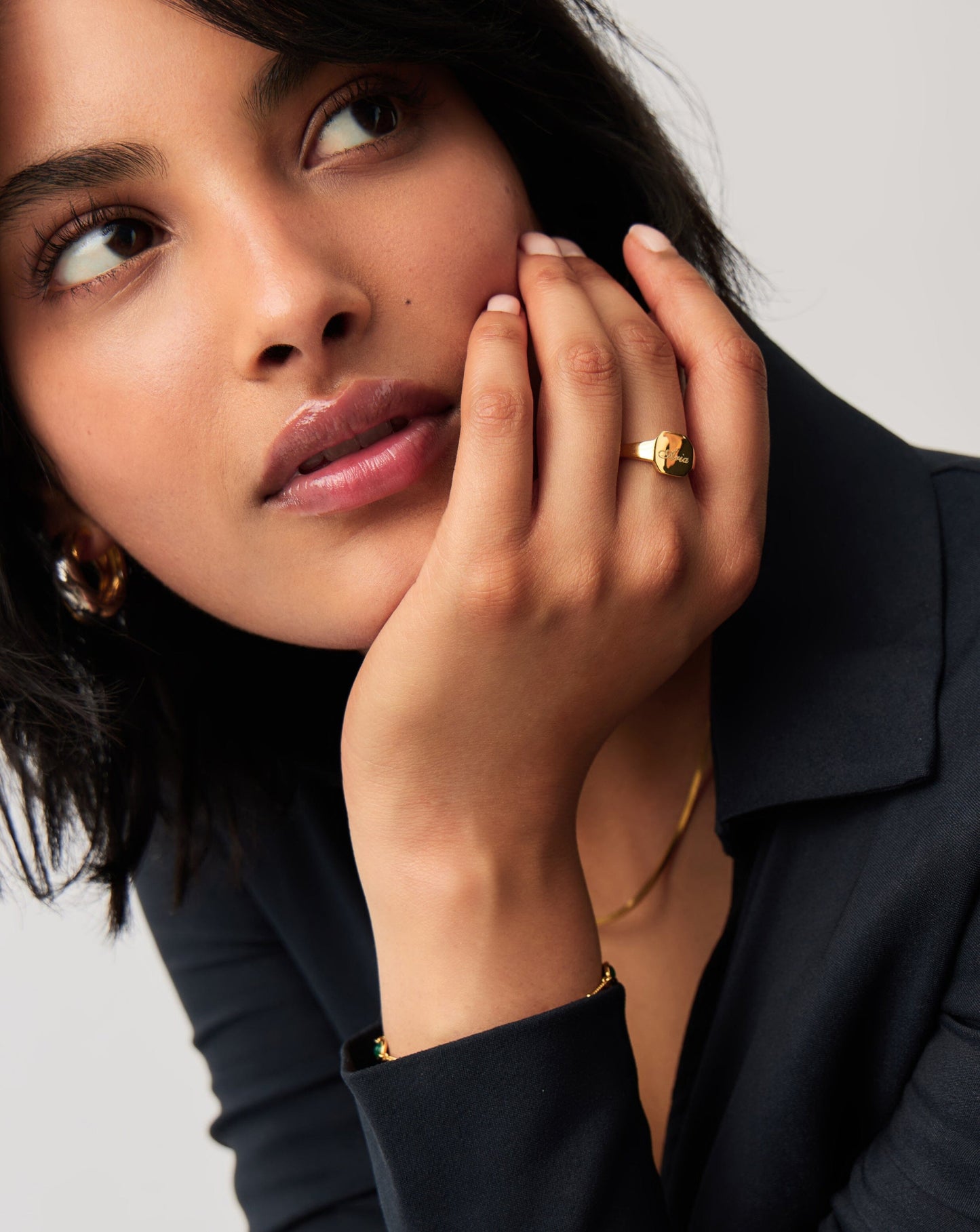 Engravable Octa Signet Ring | 18ct Gold Vermeil