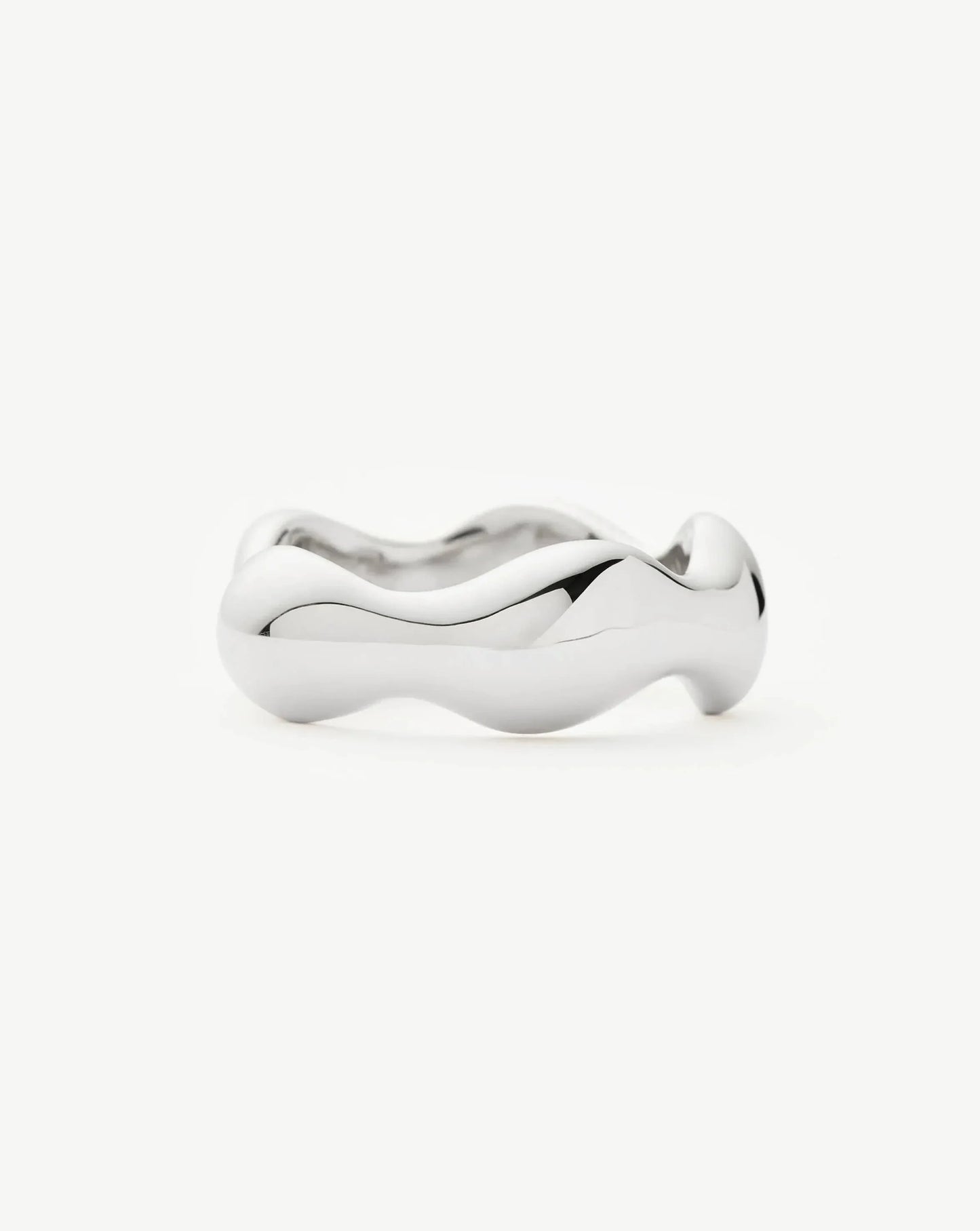 Eny Puffy Stacking Ring | Silver Plated