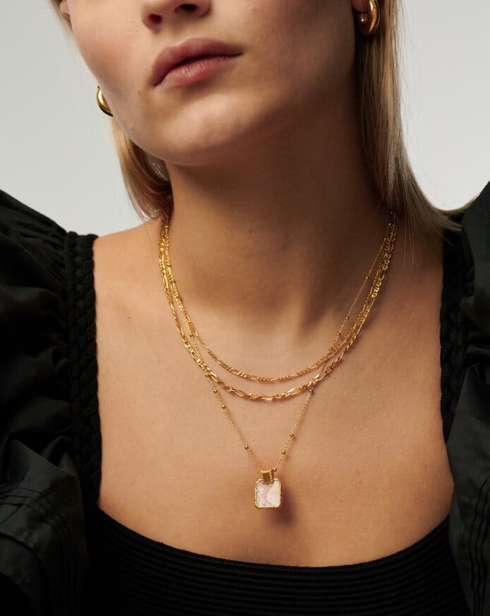 Filia Double Chain Necklace | 18ct Gold Vermeil