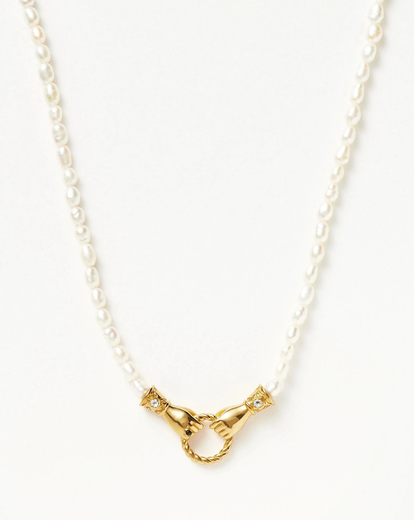 Harris Reed Medium In Good Hands Pearl Pendant Necklace