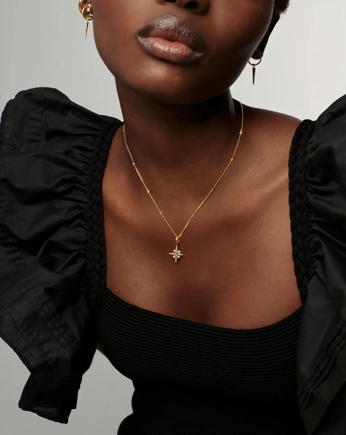Harris Reed North Star Pearl Necklace | Gold/Pearl