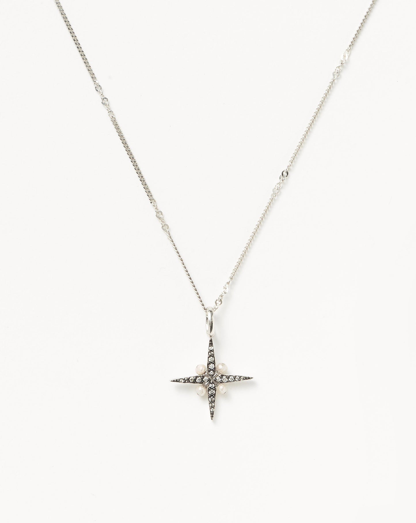 Harris Reed North Star Pearl Necklace | Sterling Silver/Pearl