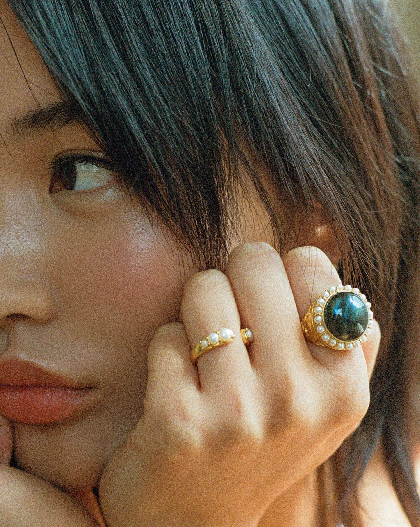 Harris Reed Openness Ring | 18ct Gold Vermeil/Pearl