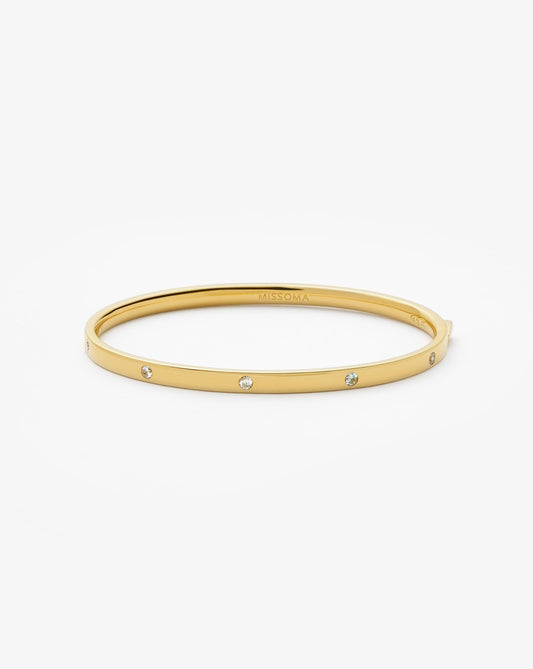Interstellar Hinged Bangle | 18ct Gold Vermeil/Cubic Zirconia