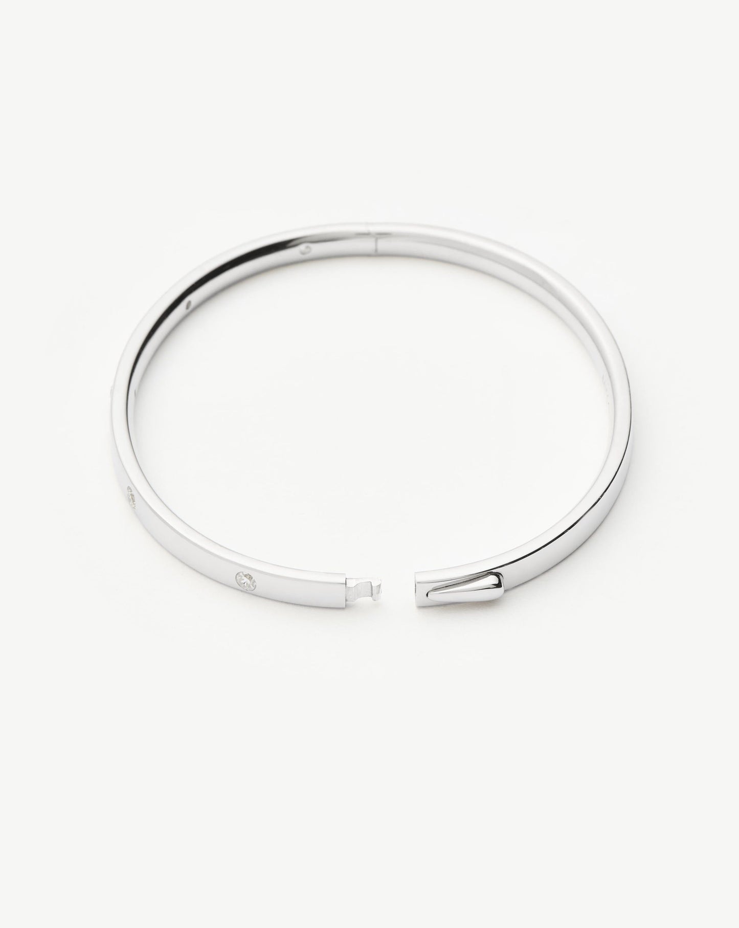 Interstellar Hinged Bangle | Sterling Silver/Cubic Zirconia