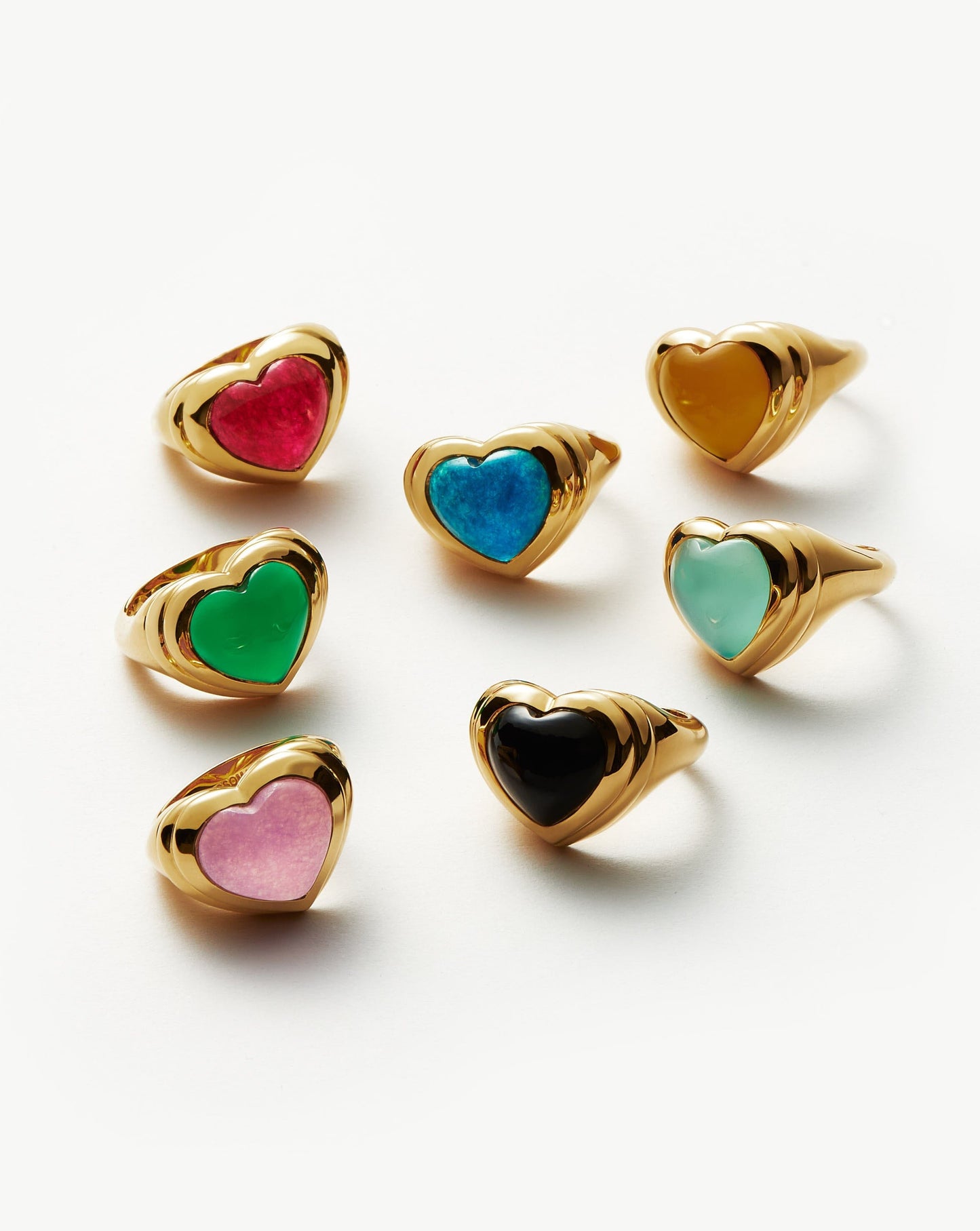 Jelly Heart Gemstone Ring | 18ct Gold Plated/Blue Quartz