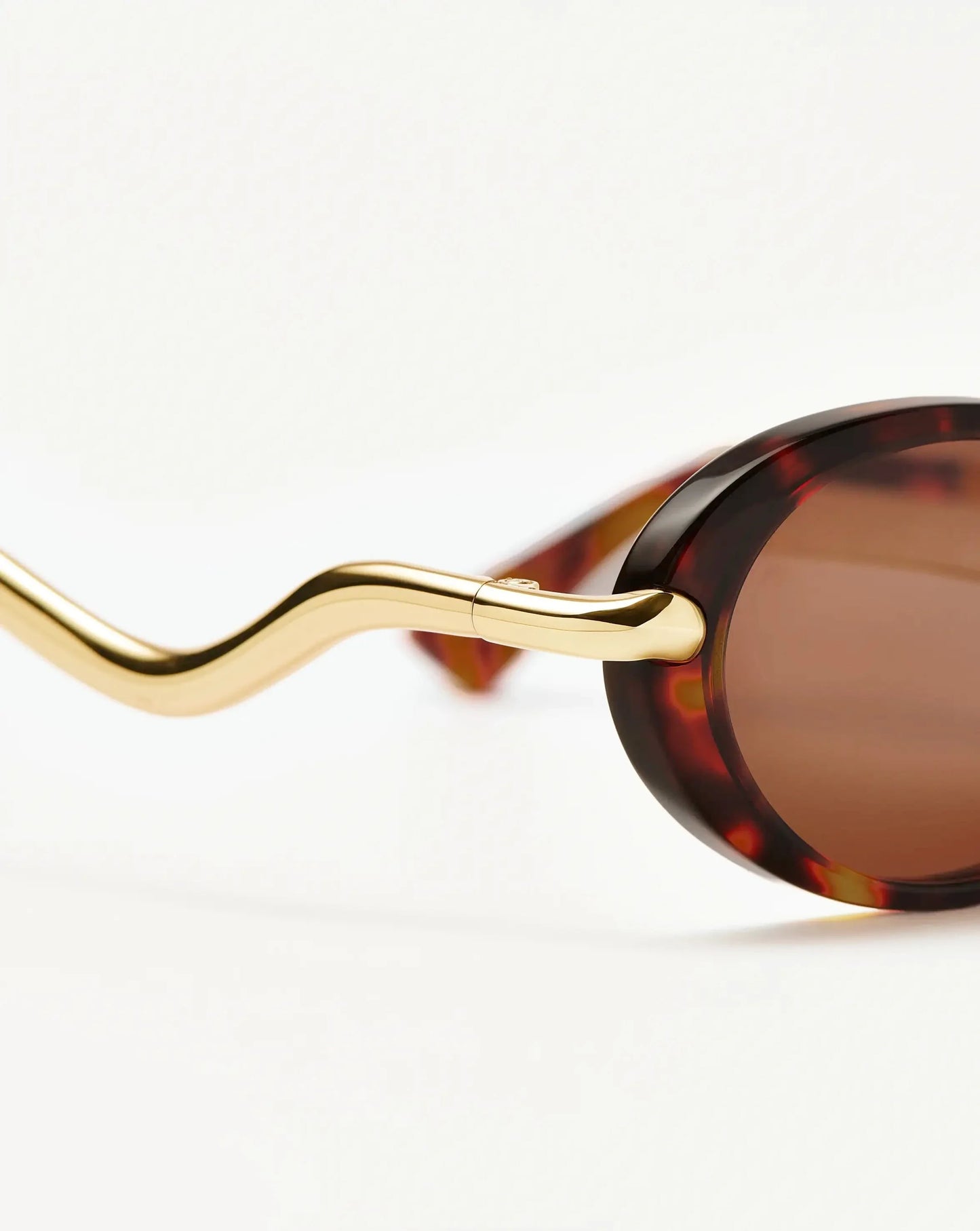 Jimmy Fairly Elvissa Oval Sunglasses | Gold Plated/Brown Tortoise