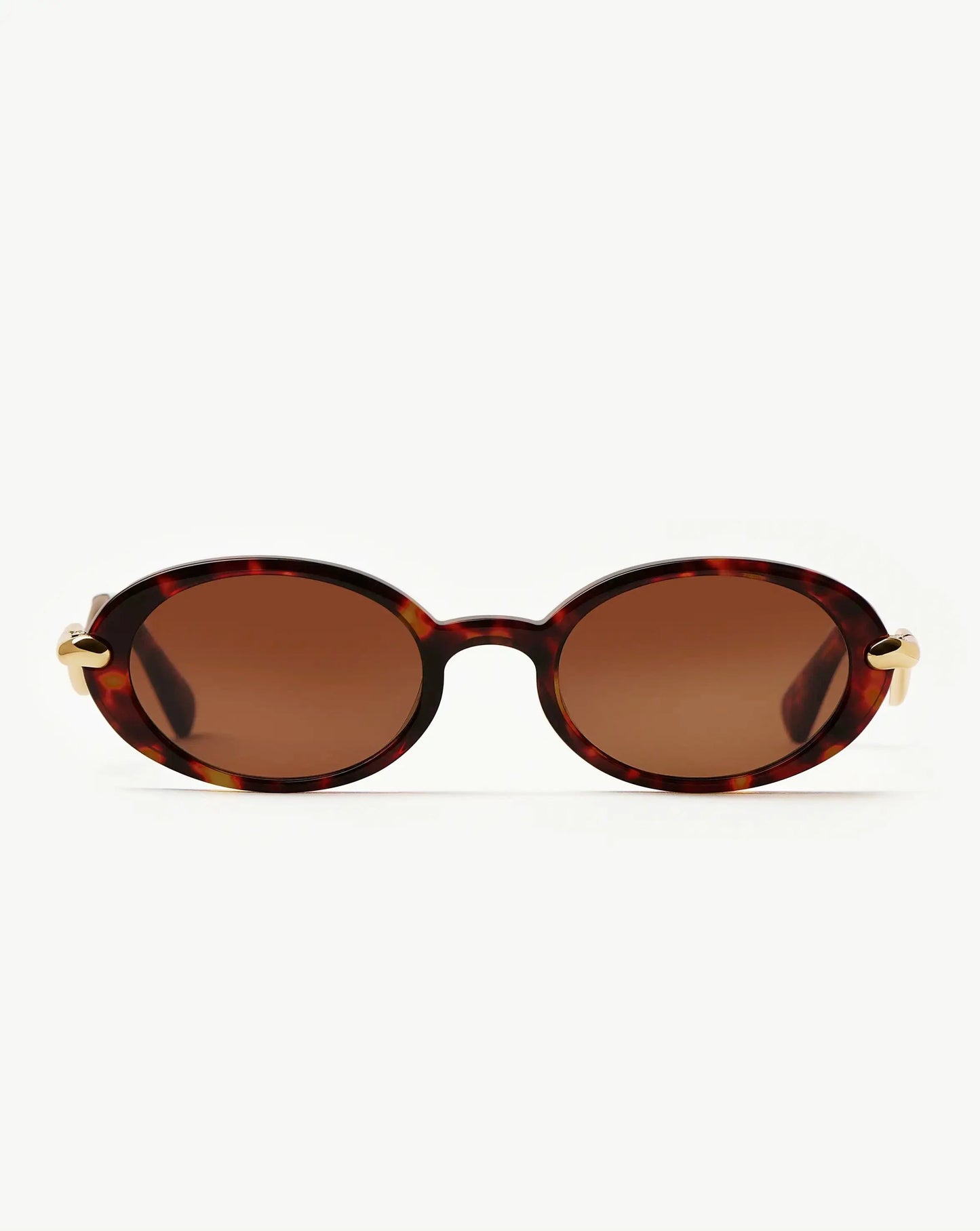 Jimmy Fairly Elvissa Oval Sunglasses | Gold Plated/Brown Tortoise