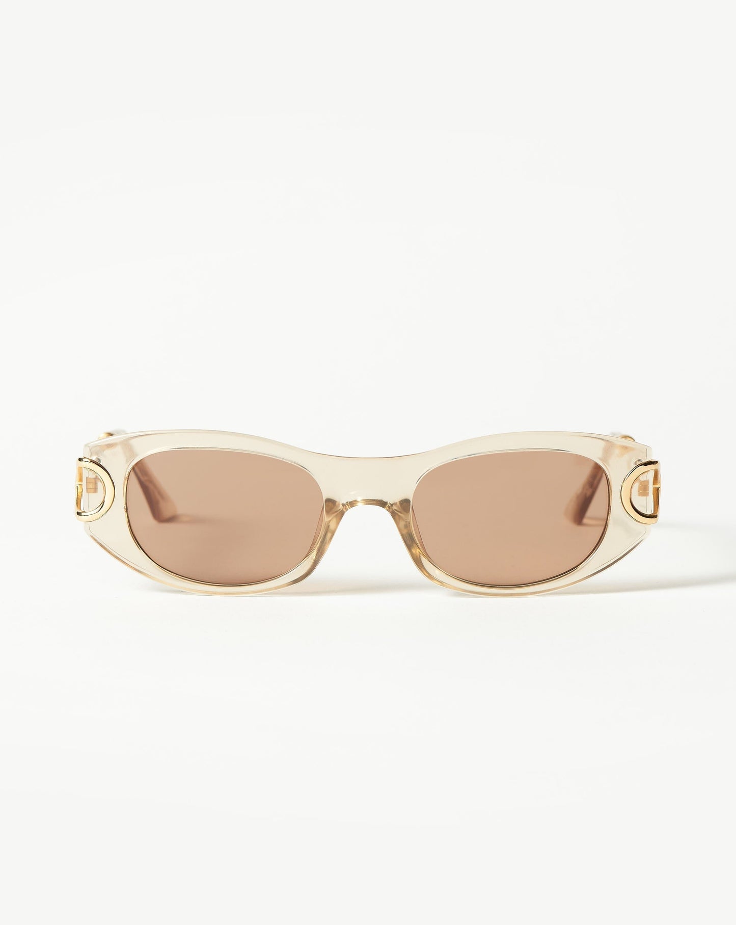 Le Specs Hydrus Link Oval Sunglasses | Fawn