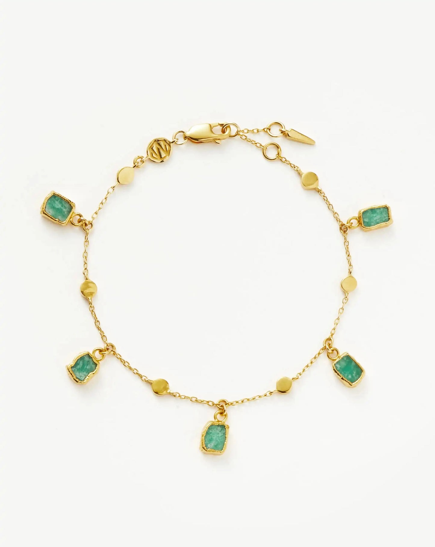 Lena Charm Bracelet | 18ct Gold Plated/Amazonite