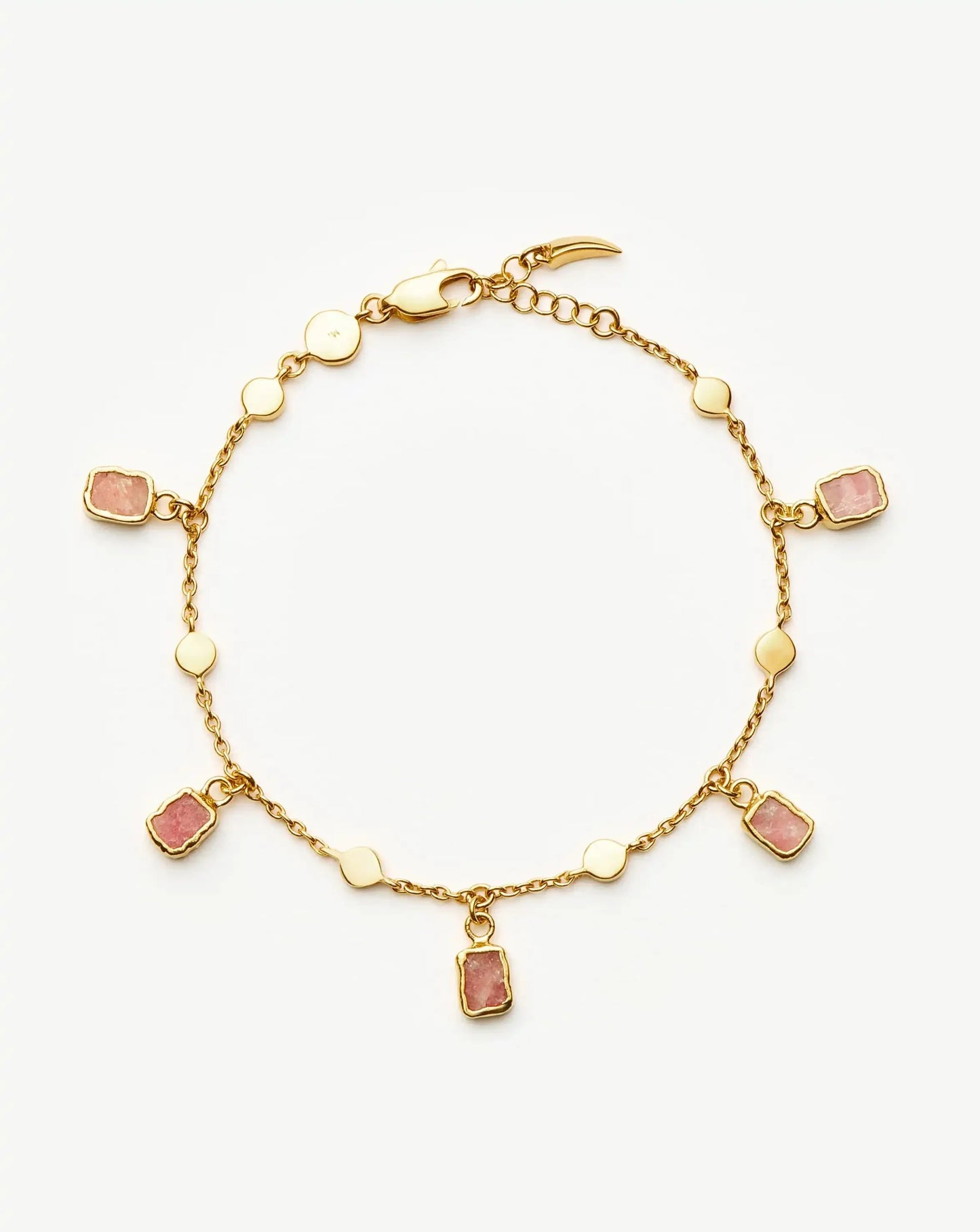 Lena Charm Bracelet | 18ct Gold Plated/Rhodochrosite
