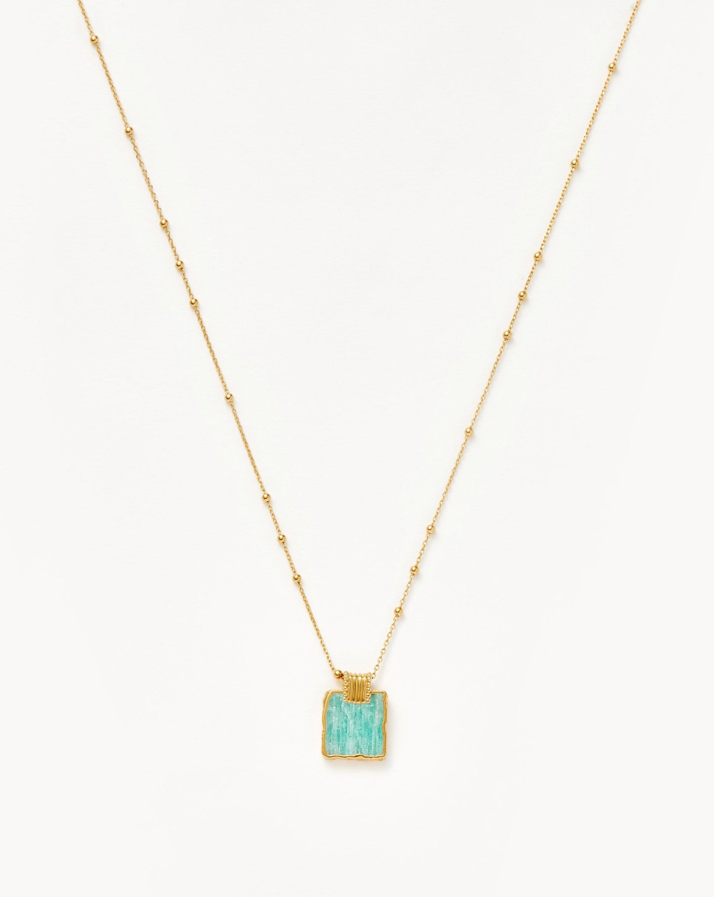 Lena Charm Necklace | 18ct Gold Plated/Amazonite