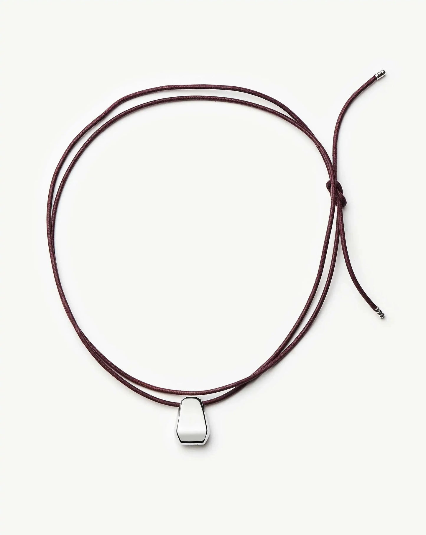 Lucy Williams Arco Cord Necklace | Silver Plated